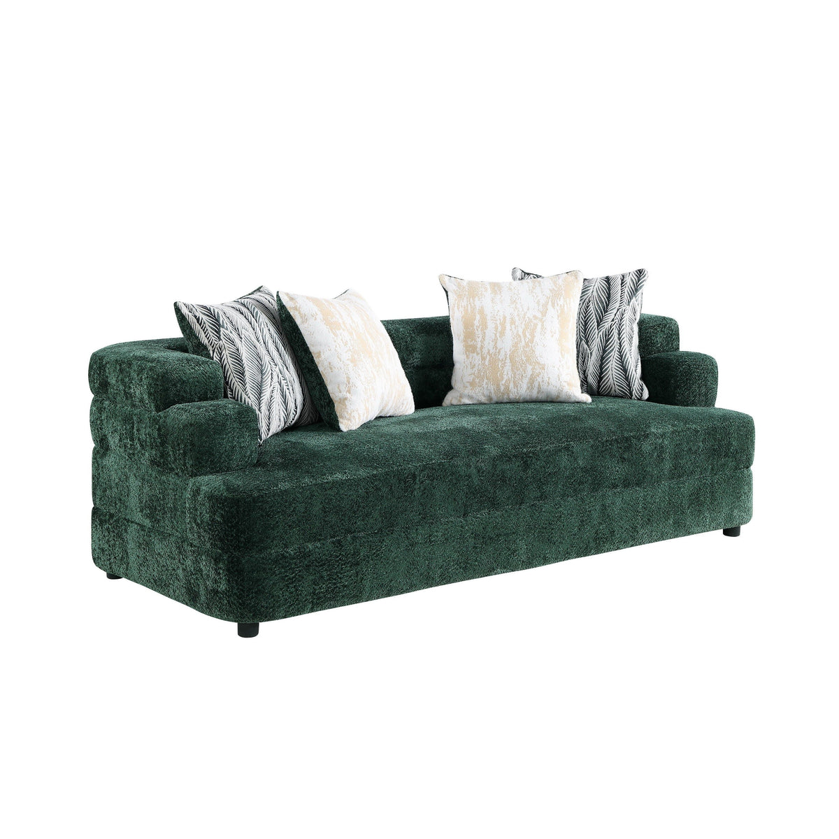 Stepso Green Boucle Sofa & Loveseat Set