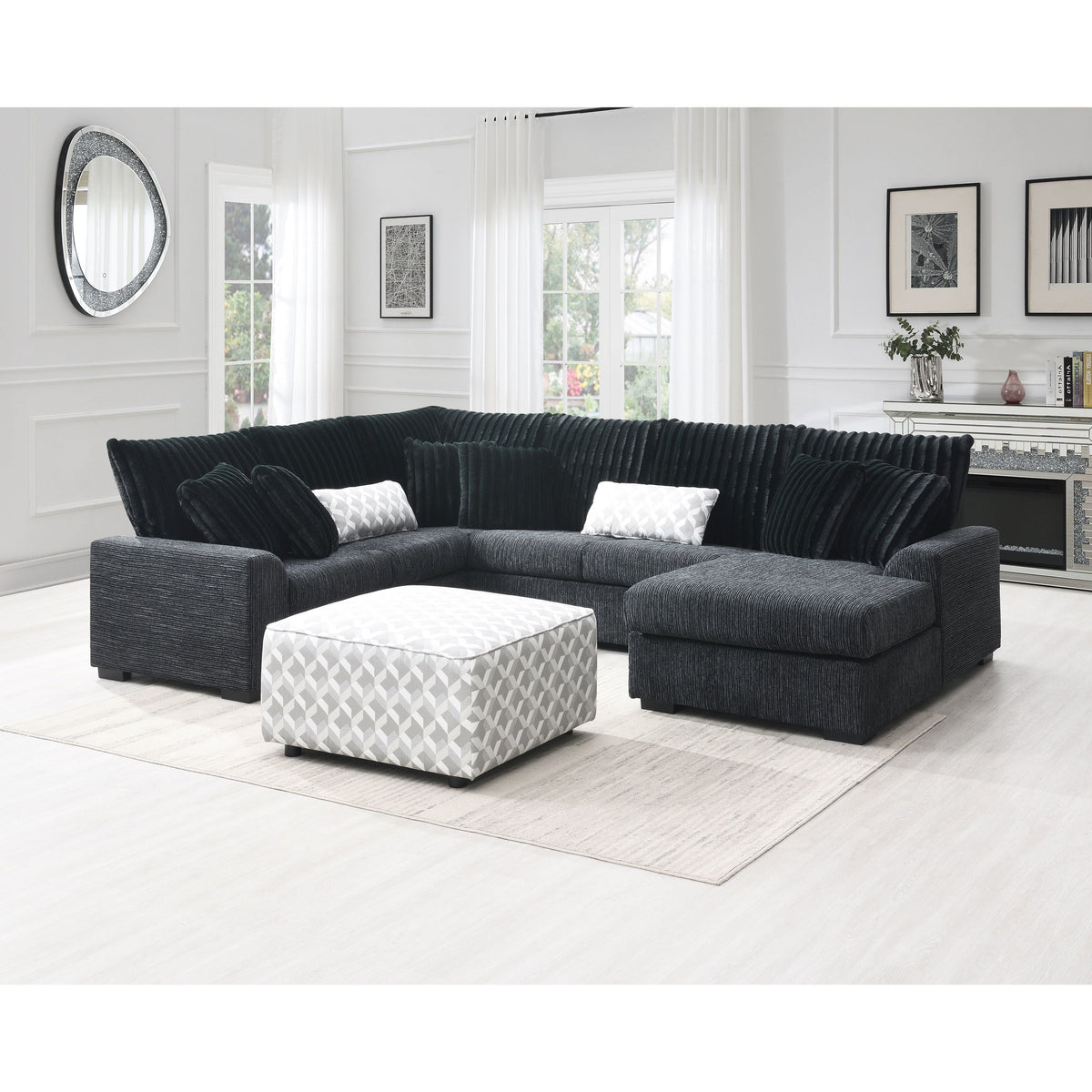 Brady Fabric Square Ottoman