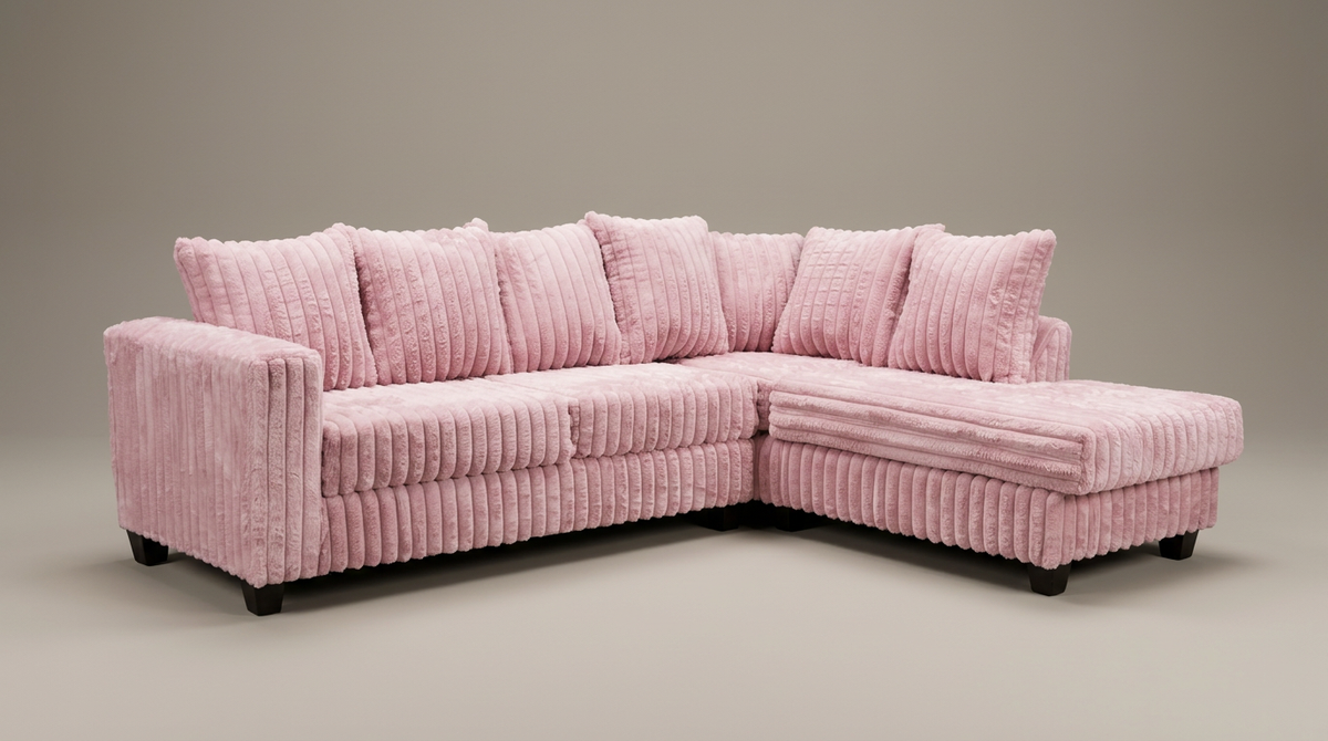 Gia Sectional with Chaise — Pink