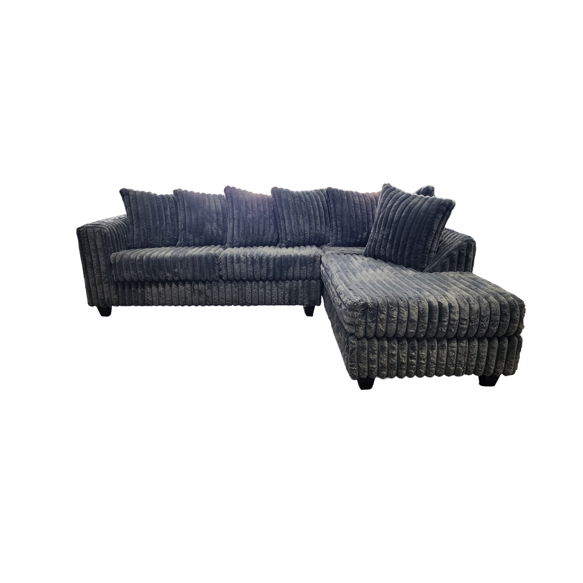 Gia Sectional with Chaise — Grey