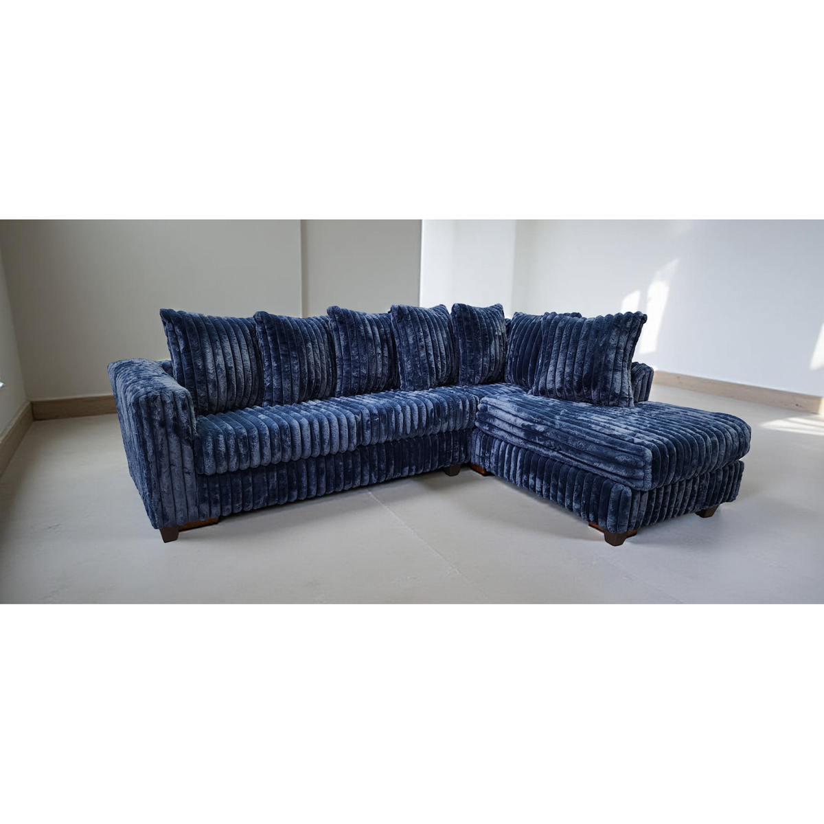 Gia Sectional with Chaise — Blue