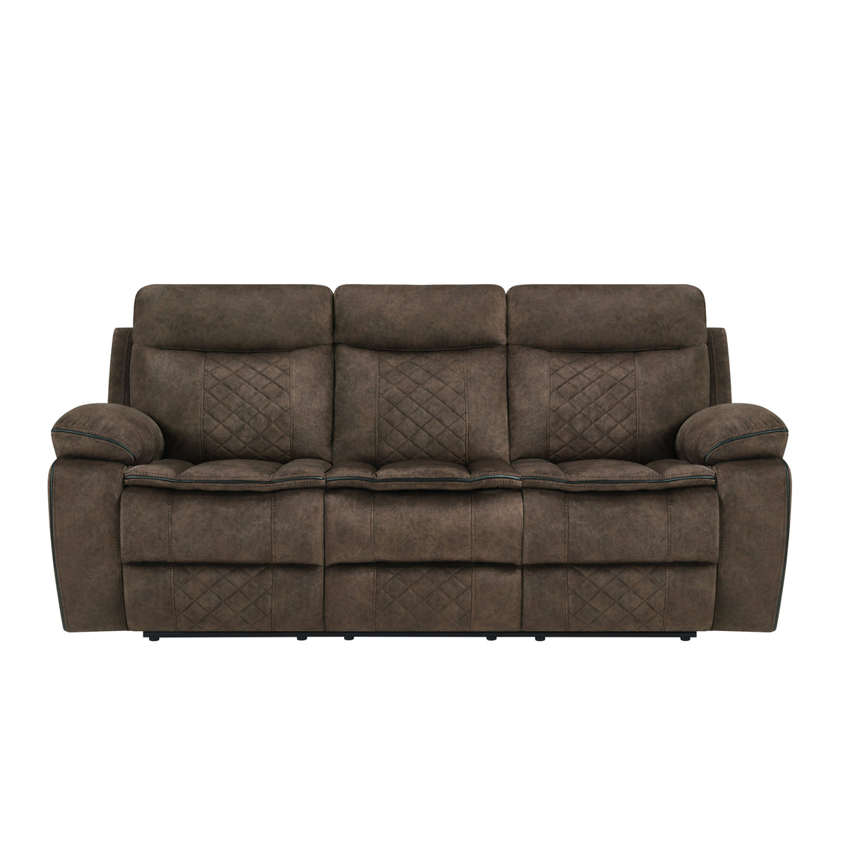 Liz Reclining Sofa & Loveseat Set in Brown