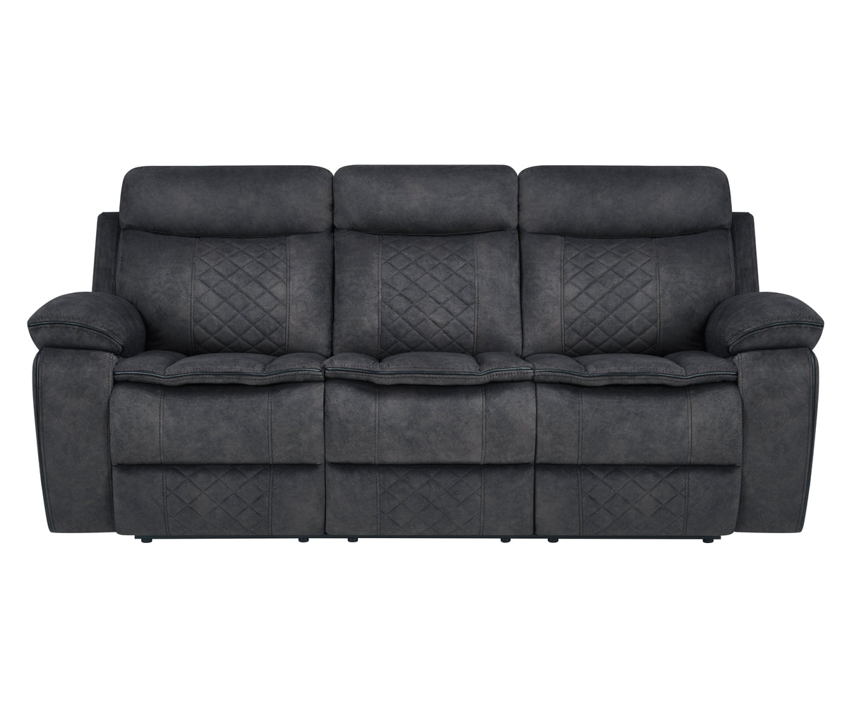 Liz Reclining Sofa & Loveseat Set in Grey
