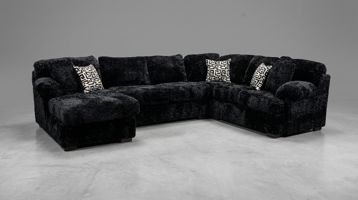 Eastmore Black 3-Piece Sectional