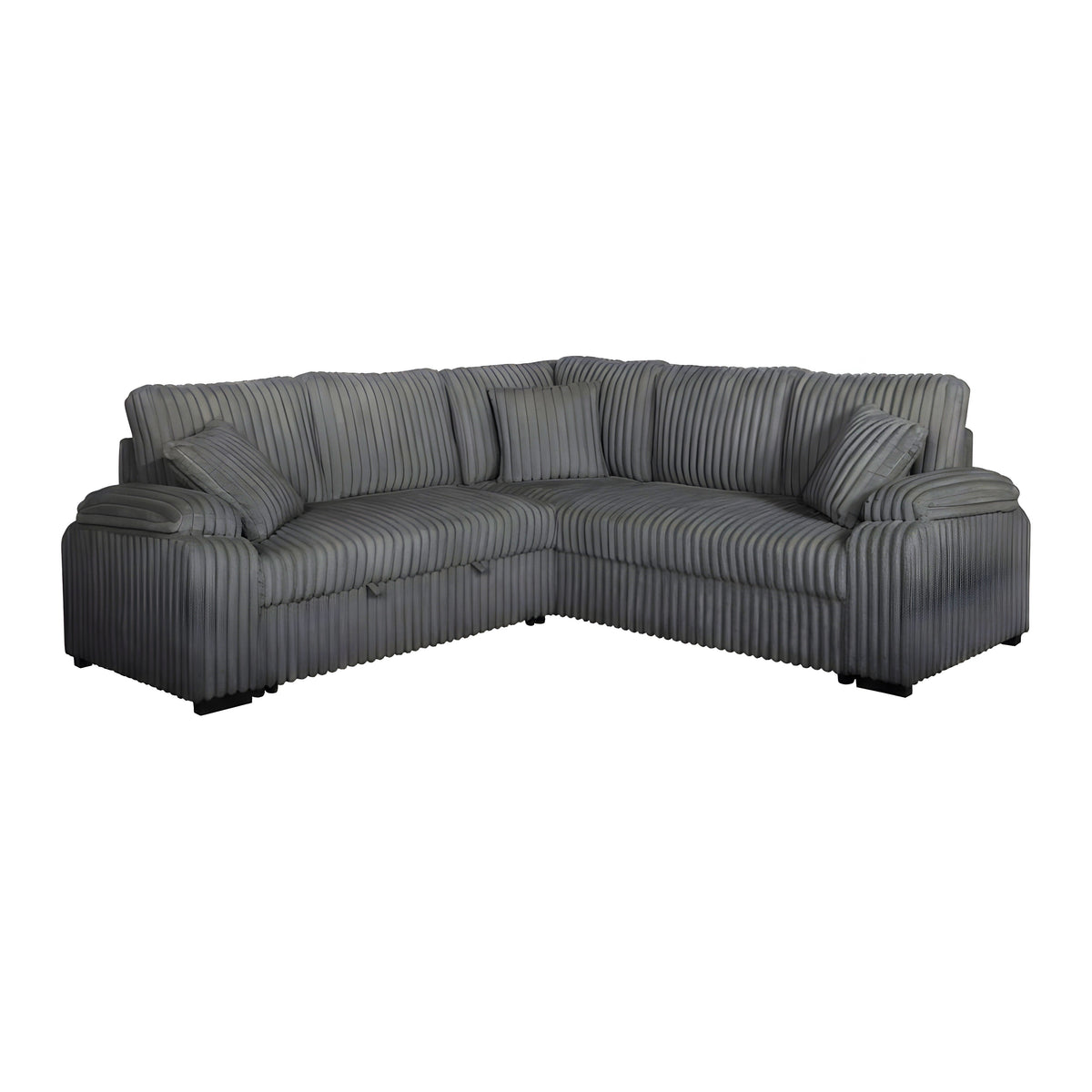 Neeha Corduroy Sectional — Pull-Out Sleeper