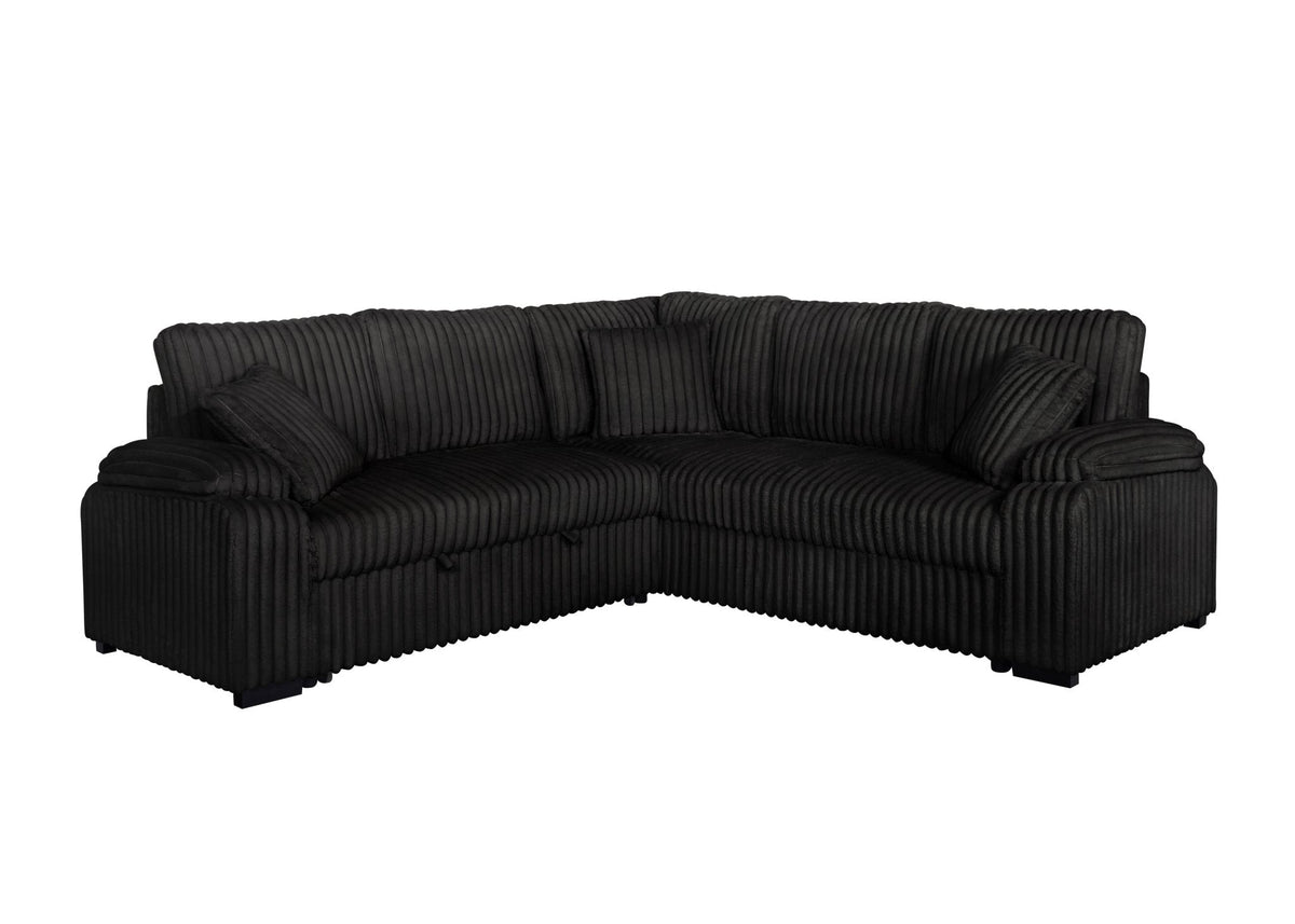 Neeha Corduroy Sectional — Pull-Out Sleeper