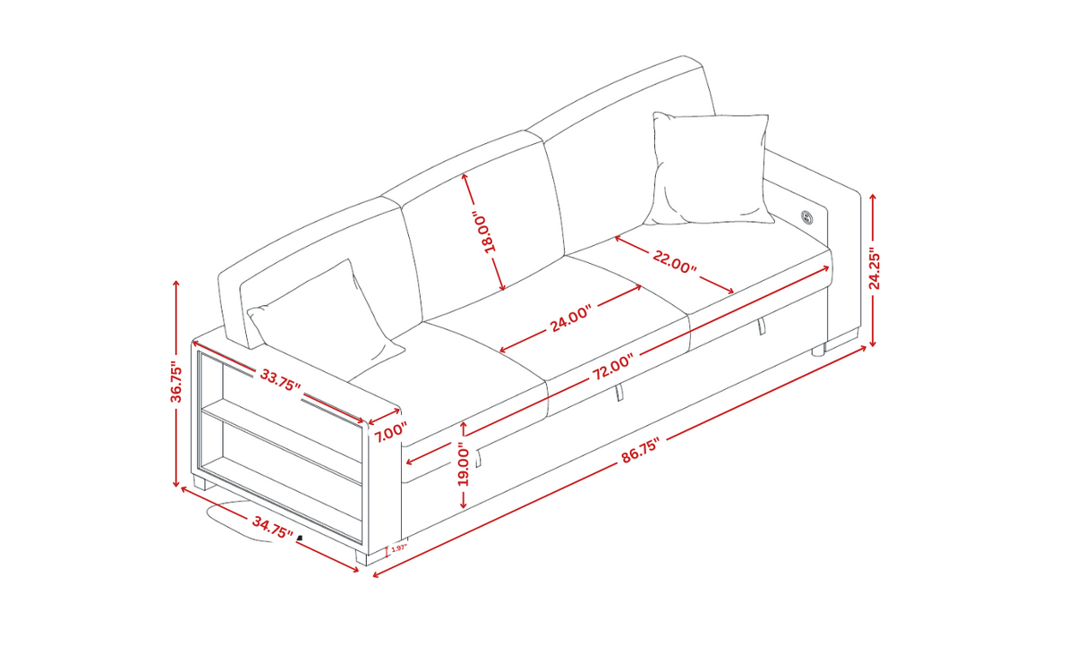 Bexley Sofa & Loveseat Set — Sleeper, USB Ports & Storage Arms
