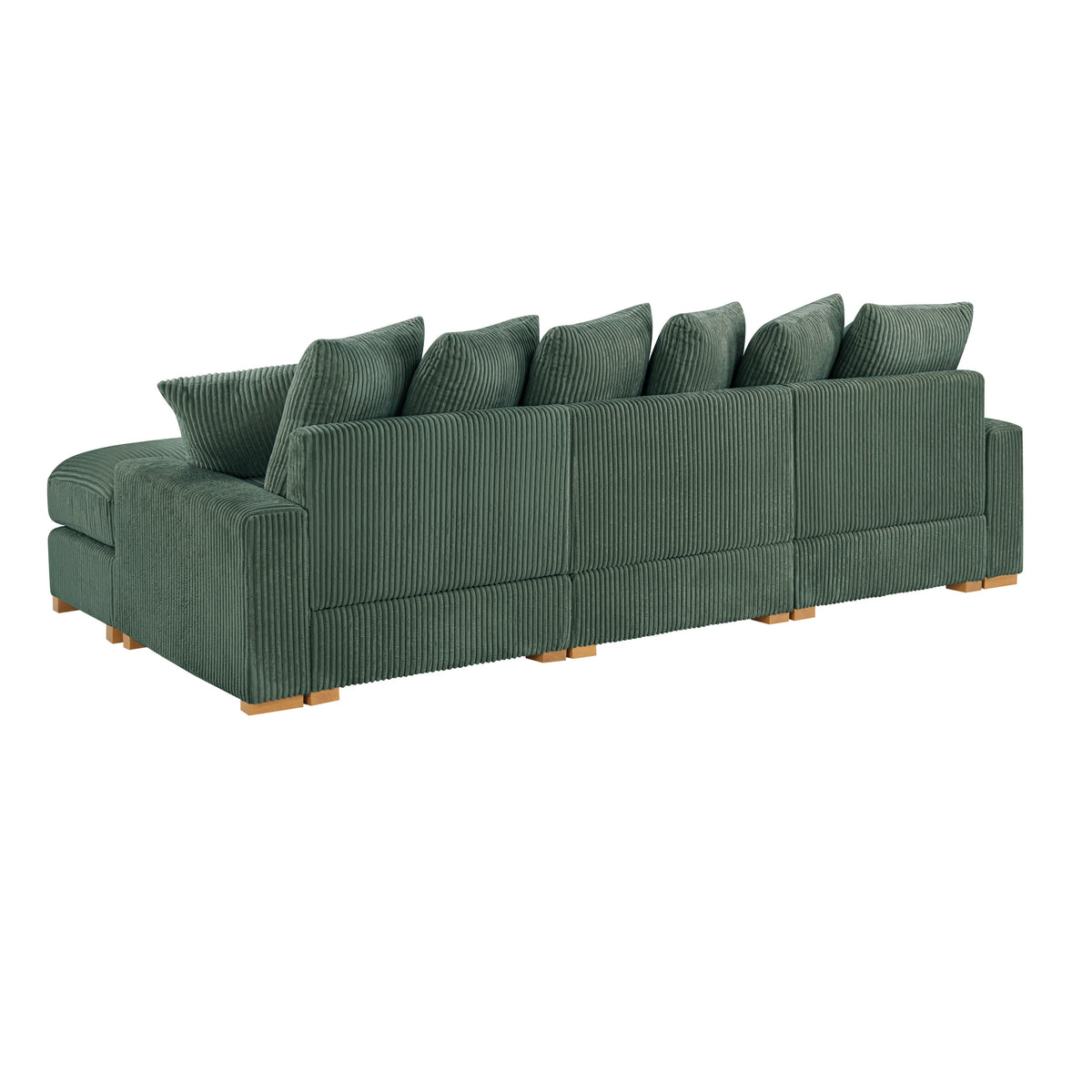 Azura 6-Piece Modular Corduroy Sectional in Olive