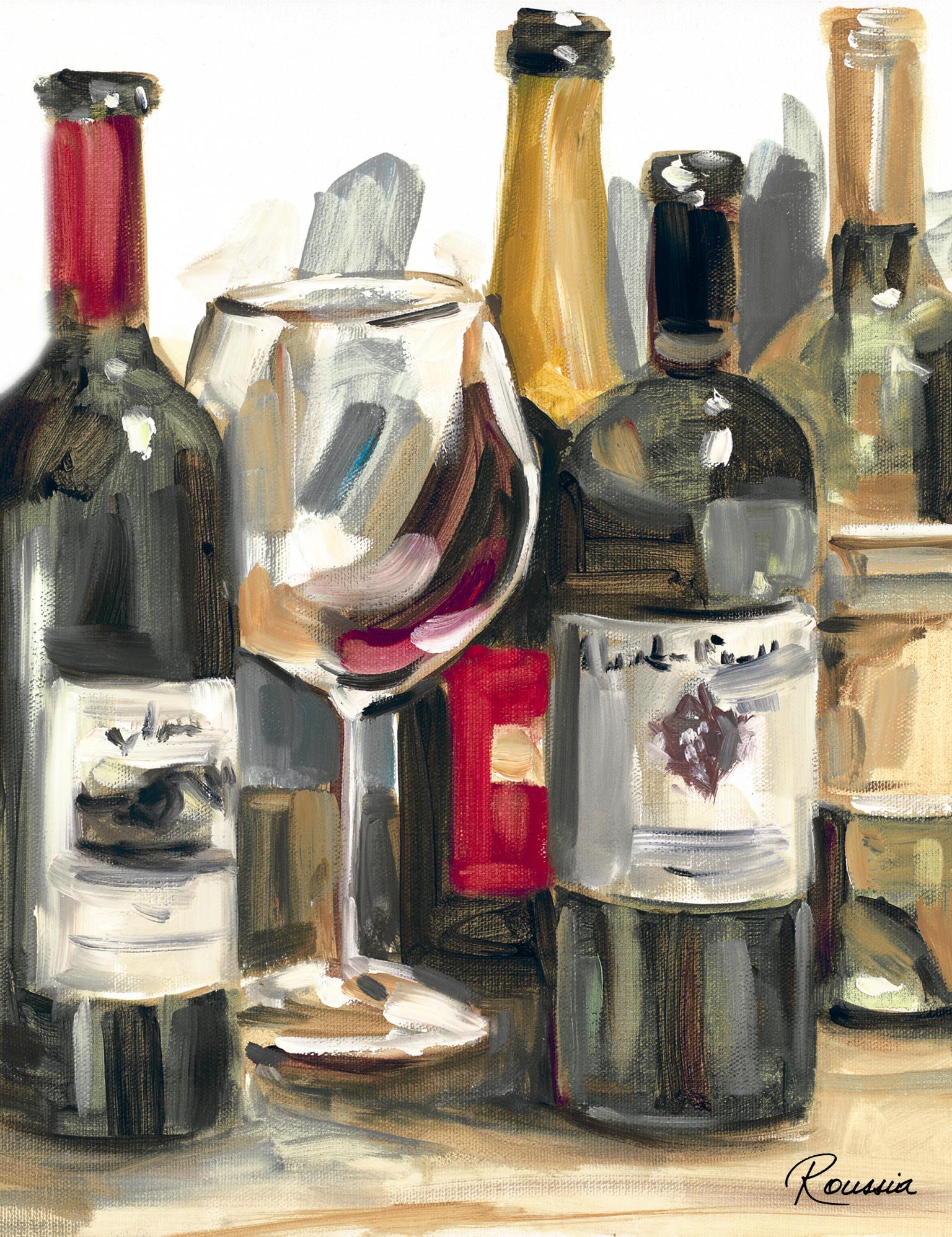 Wine Champ Ii By Heather A. French-Roussia (Small) Giclee Canvas