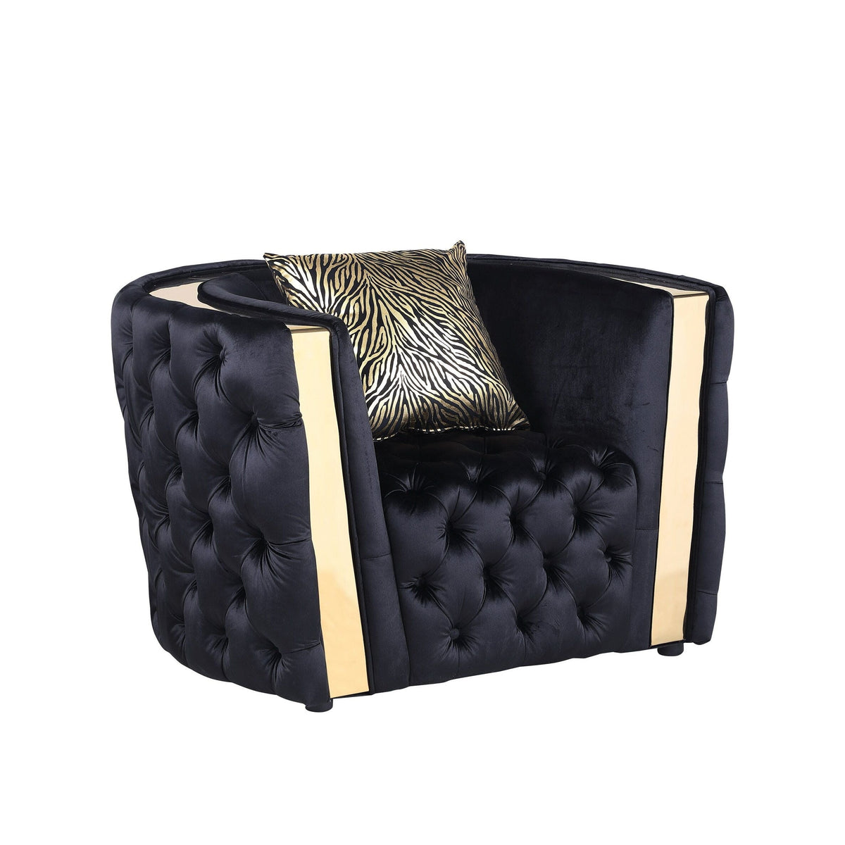 Roka Black Velvet Chair