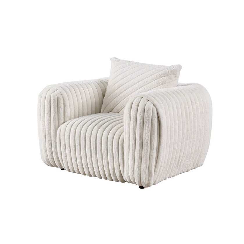 Eli Stripe Fabric Sofa & Loveseat Set