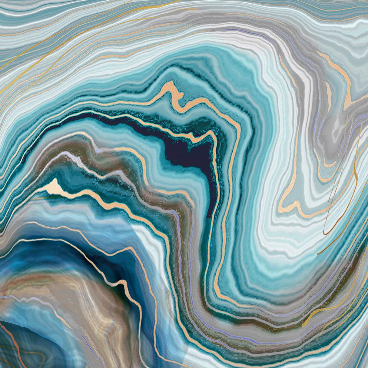 Temp Glass W/Foil - Abstract Quartz 1 Tempered Glass