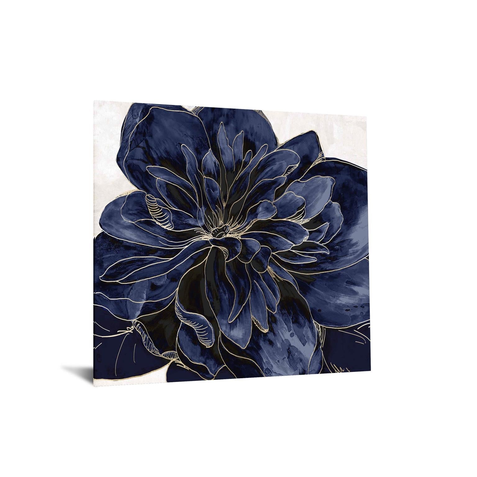 Temp Glass W/Foil - Blue Flower 2 Tempered Glass