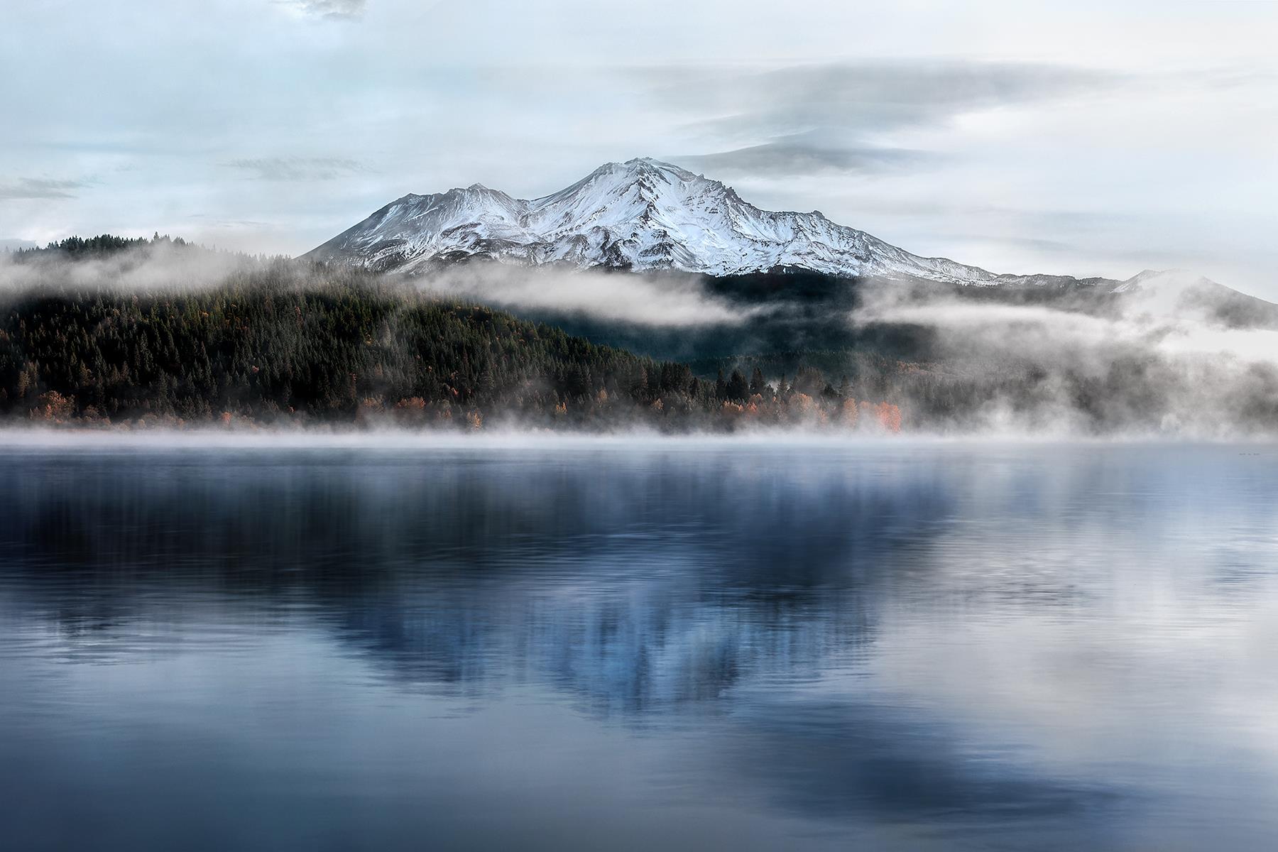 Temp Glass W/Foil - Lake W/Mountains Tempered Glass