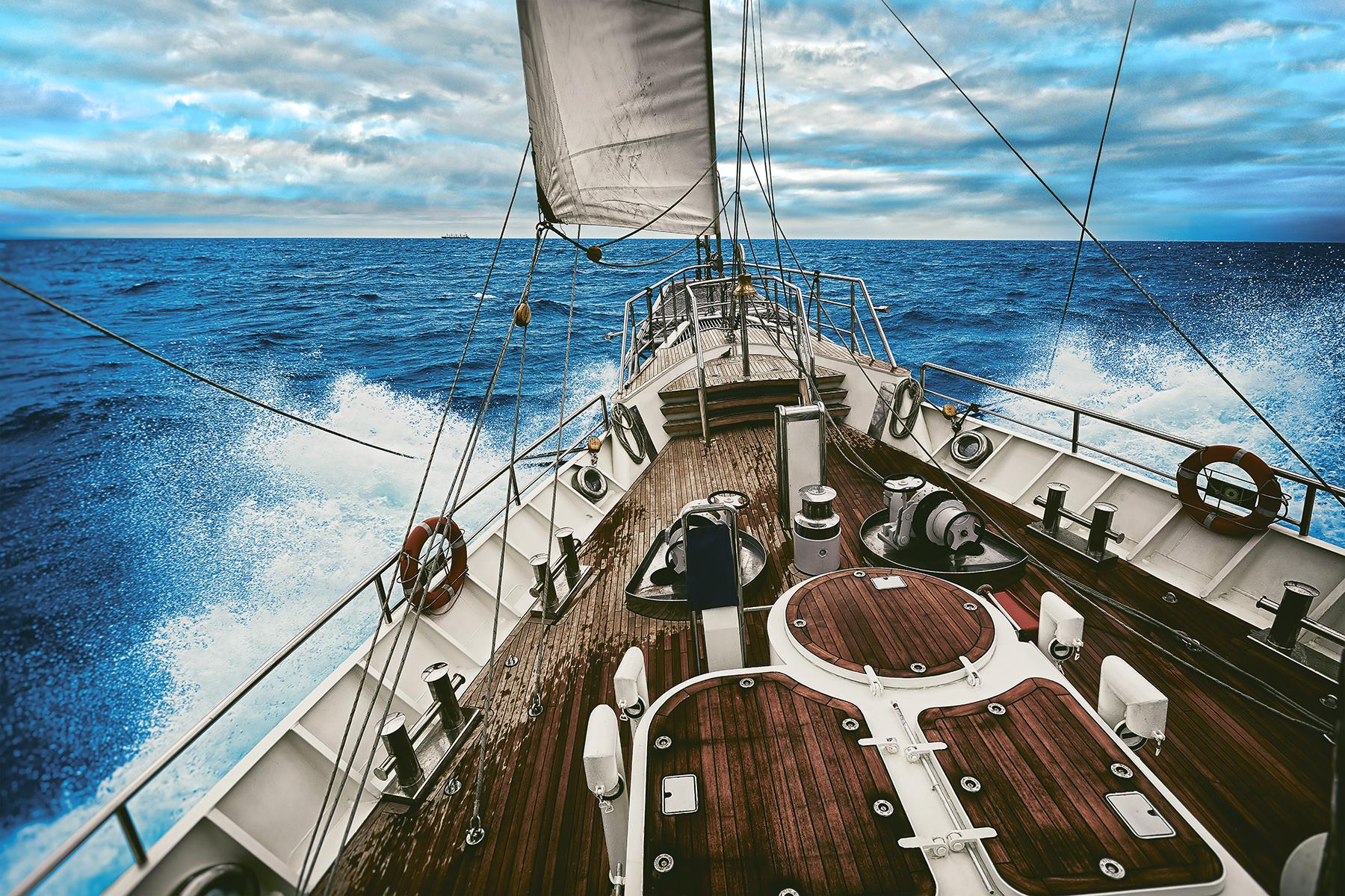 Temp Glass W/Foil - Ship At Sea Tempered Glass