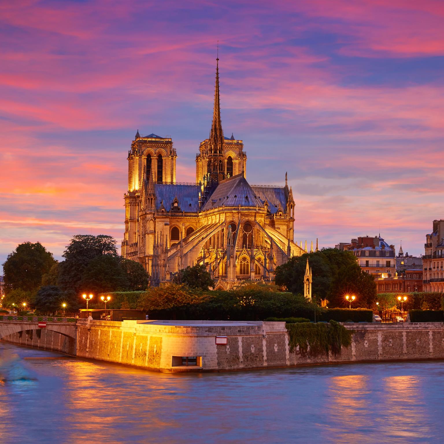 Temp Glass W/Foil - Notre Dame Cathedral 2 Tempered Glass
