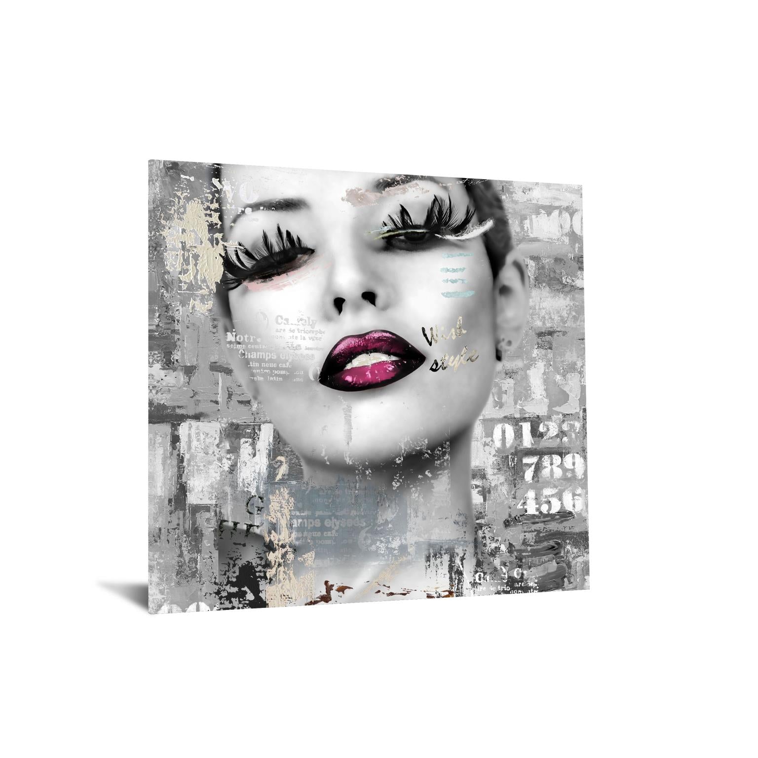 Temp Glass W/Foil - Abstract Lashes Tempered Glass