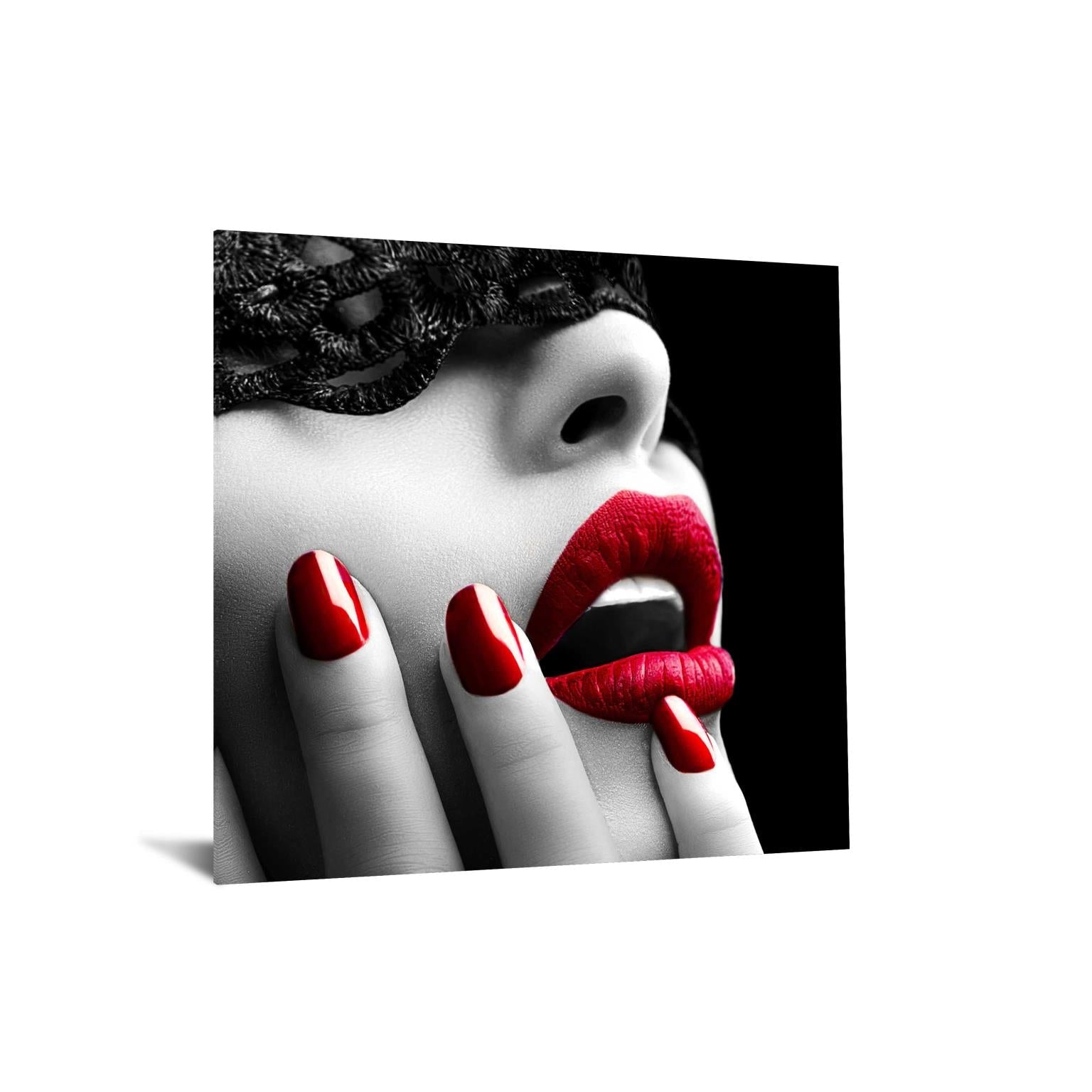 Temp Glass W/Foil - Lace Lips Nails Tempered Glass