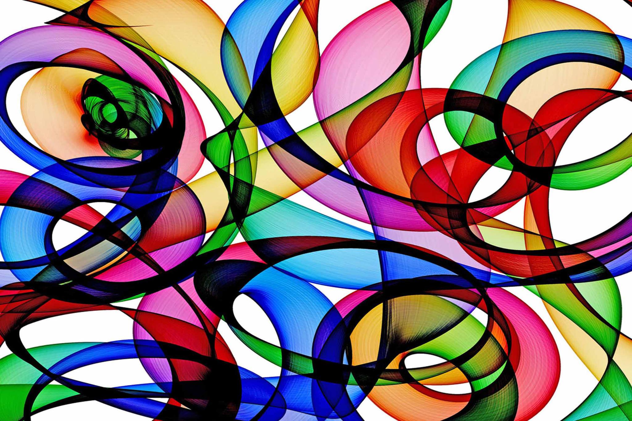 Temp Glass W/Foil - Abstract Circles Tempered Glass