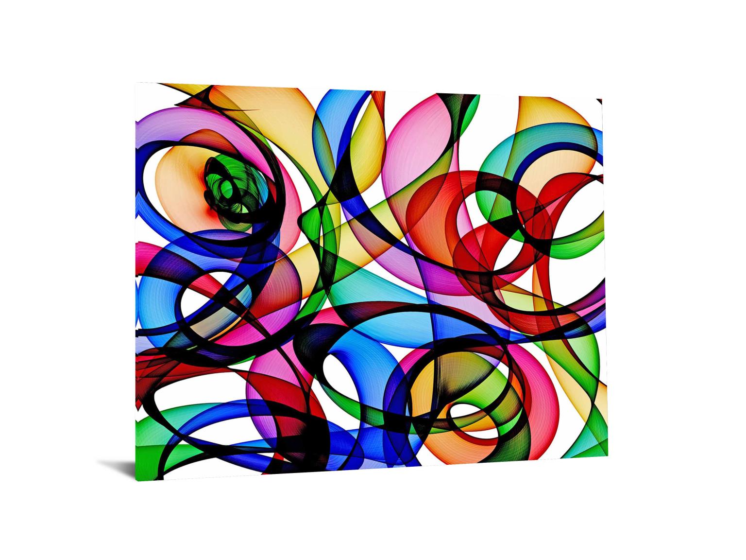 Temp Glass W/Foil - Abstract Circles Tempered Glass