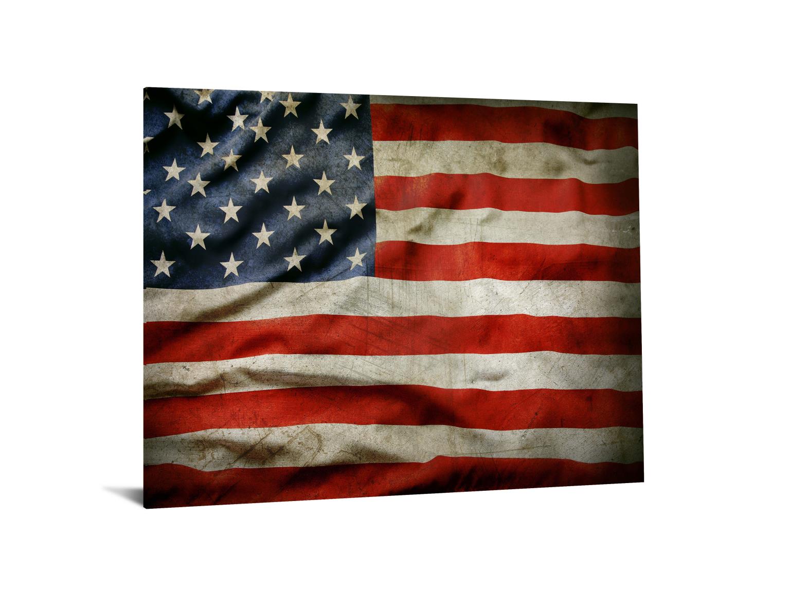 Temp Glass W/Foil - Rustic Flag Tempered Glass