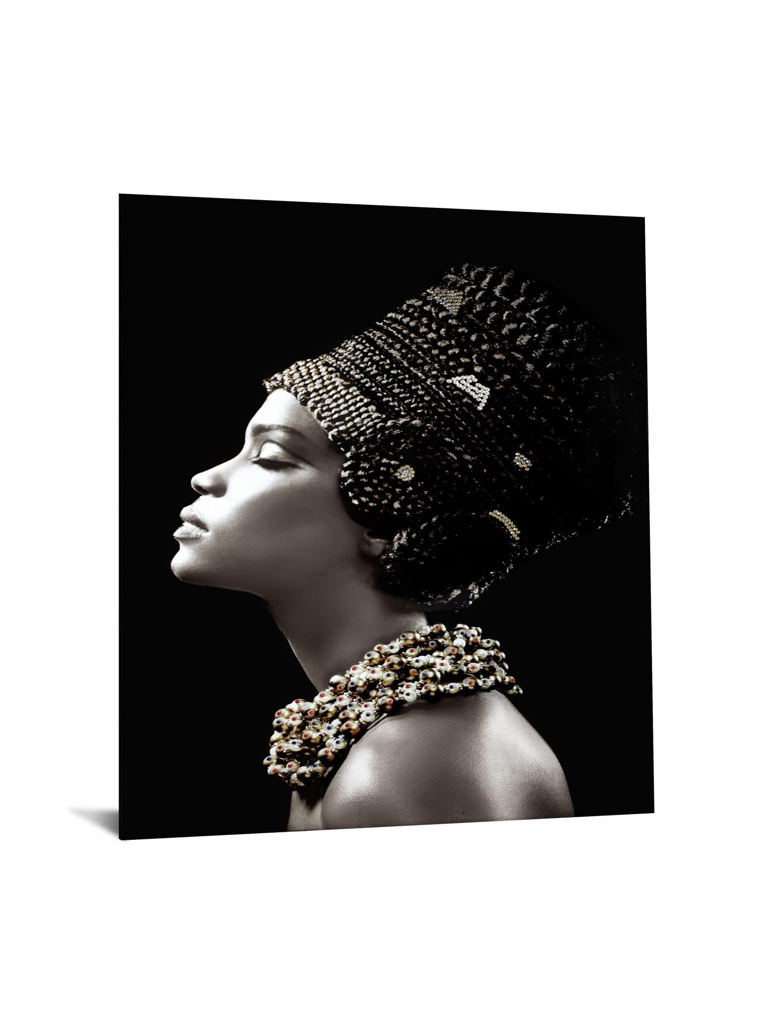 Temp Glass W/Foil - Woman Side Profile Rhinestones Tempered Glass