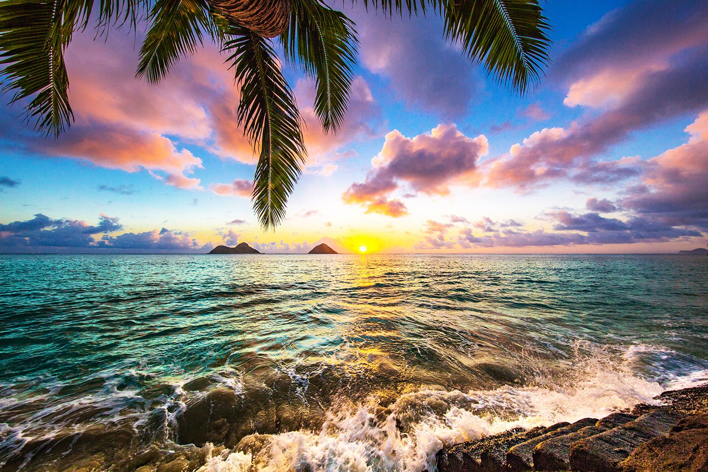 Tempered Glass W/Foil - Coastal Sunset Tempered Glass