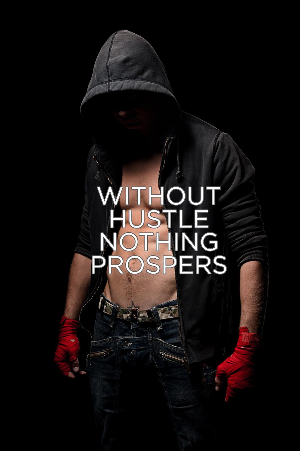Temp Glass W/Foil -Hustle Prosper Tempered Glass