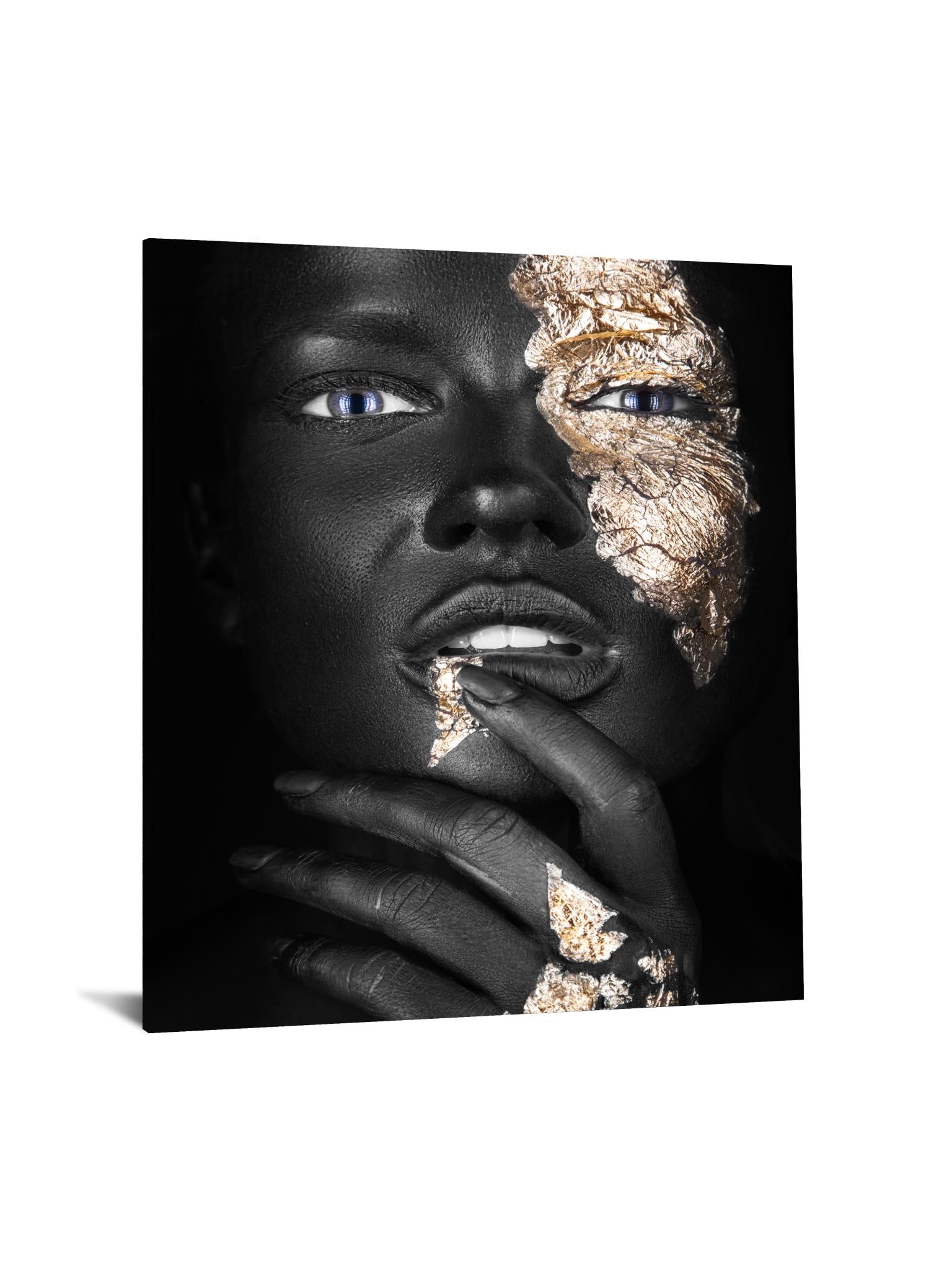 Temp Glass W/Foil -Pondering Gold Tempered Glass