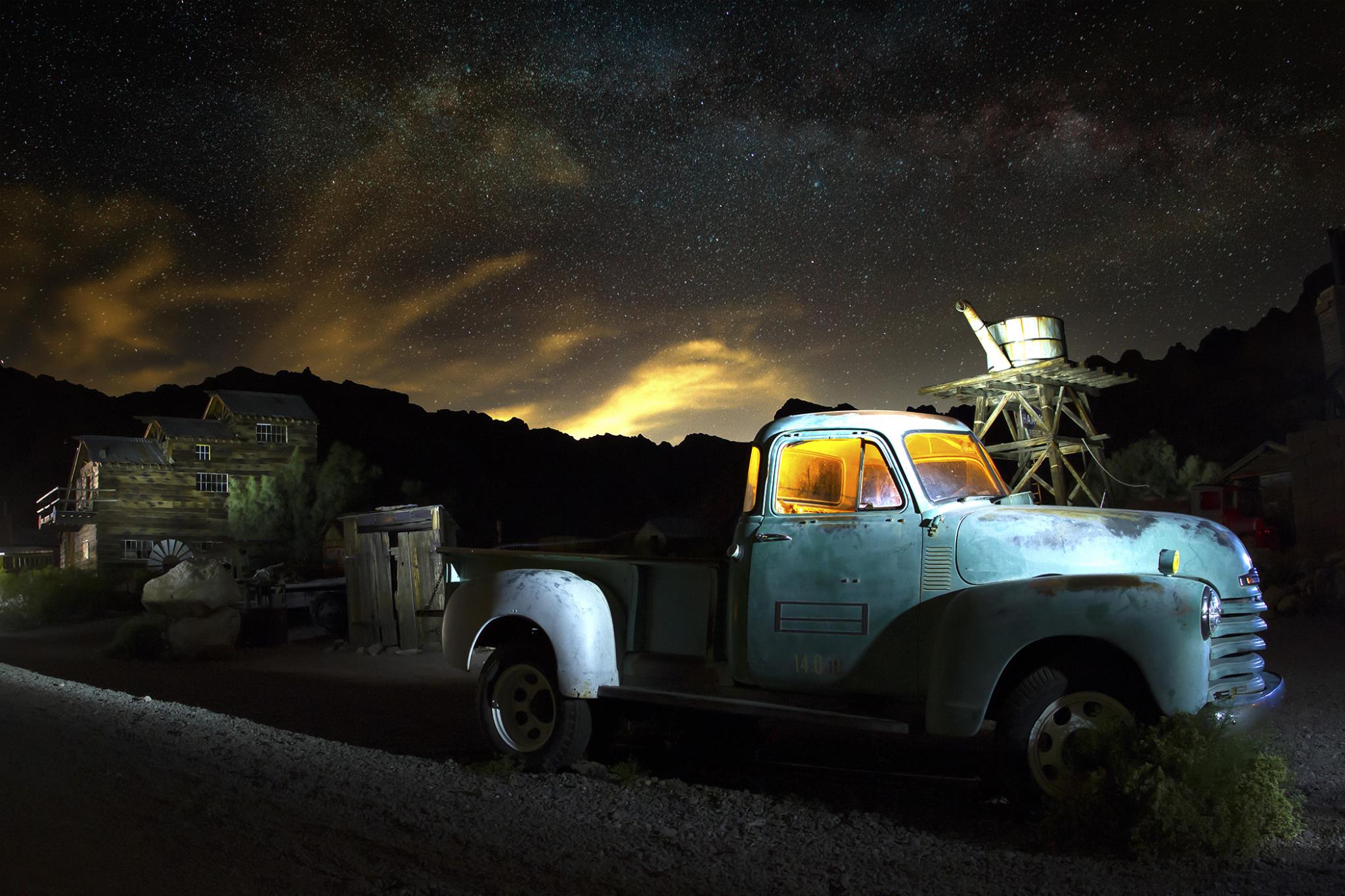 Temp Glass W/ Foil - Truck At Night Tempered Glass
