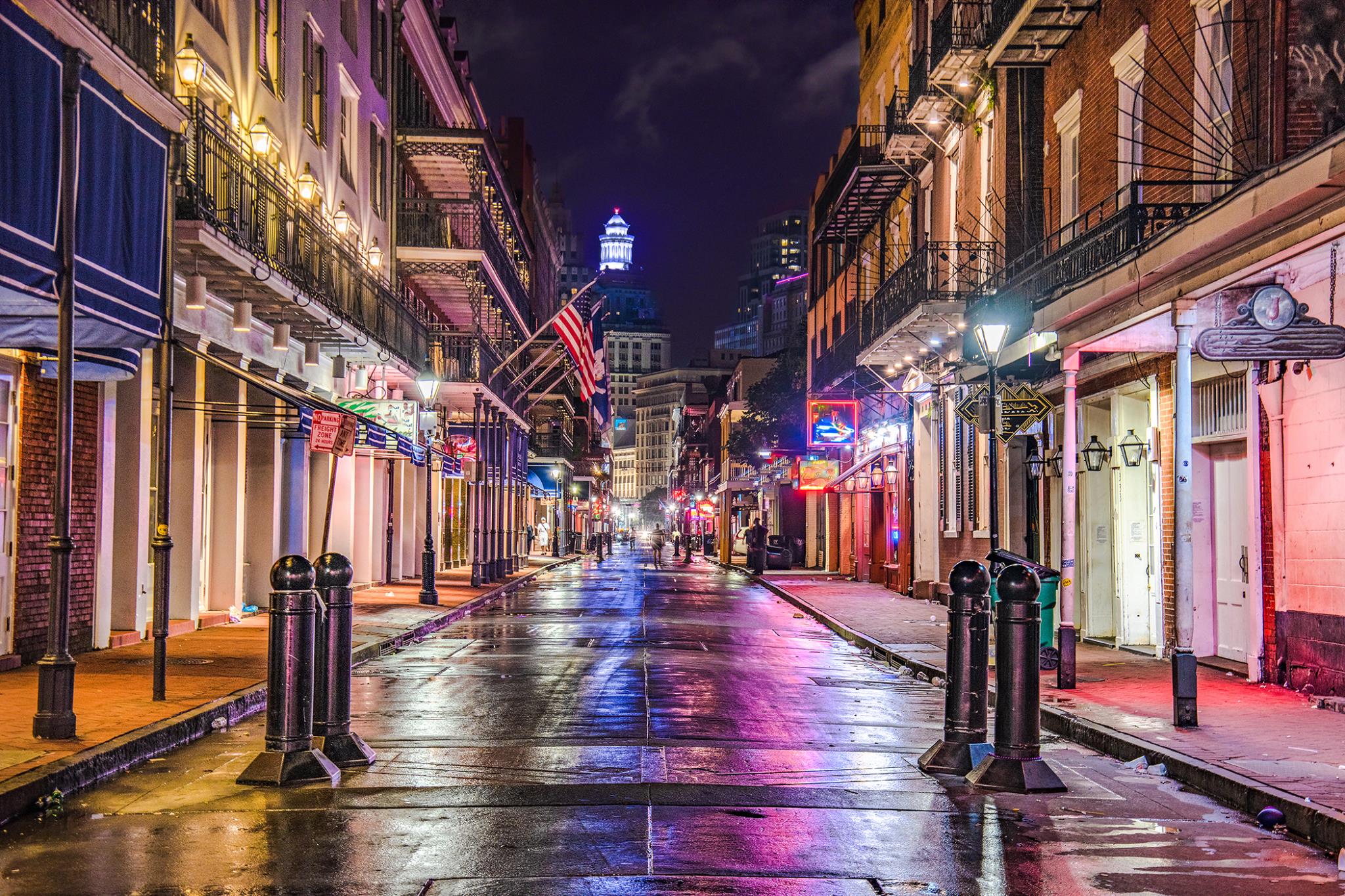Temp Glass W/ Foil - Bourbon Street New Orleans Tempered Glass