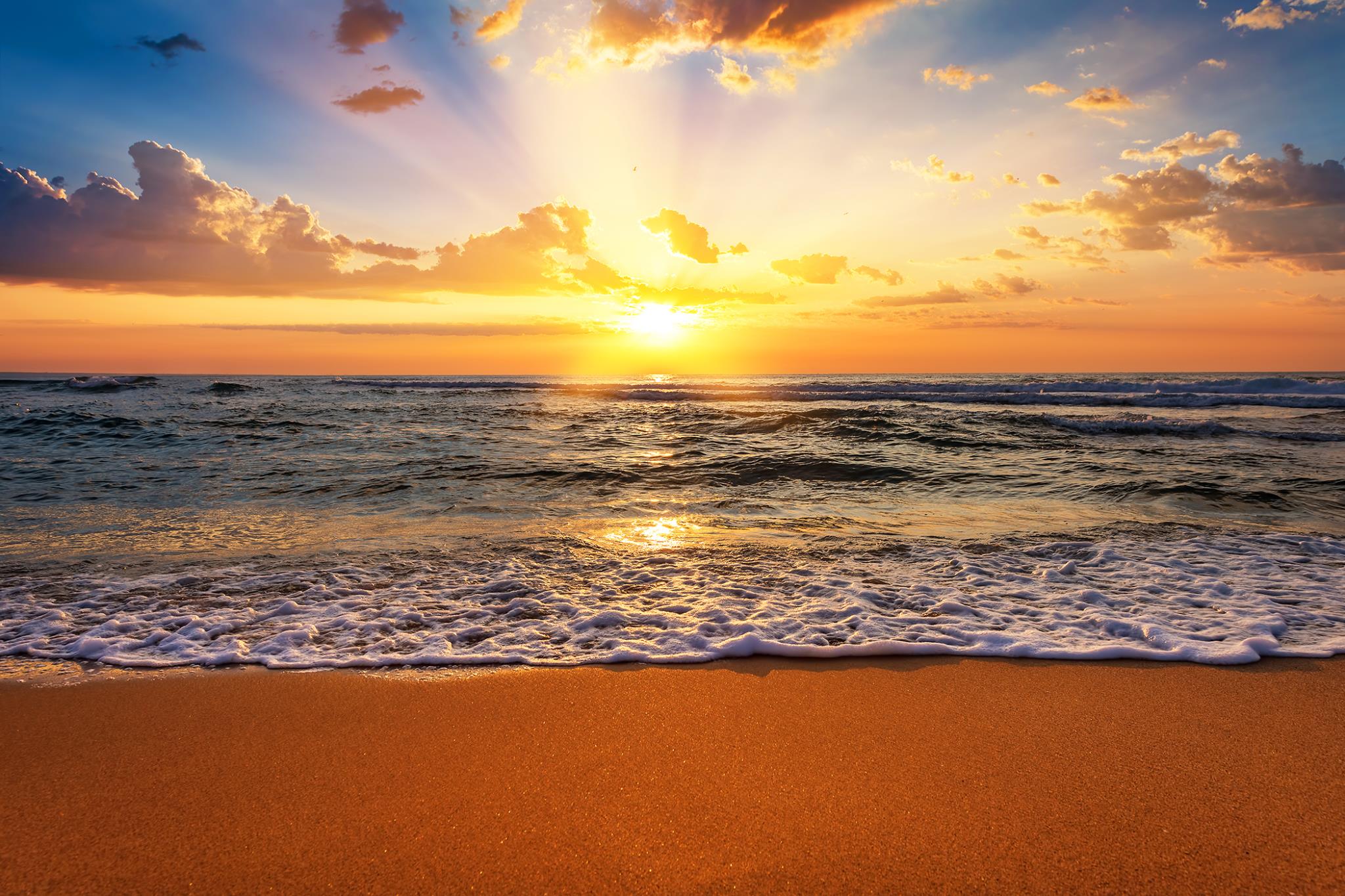 Temp Glass W/ Foil - Sunset Beach Tempered Glass