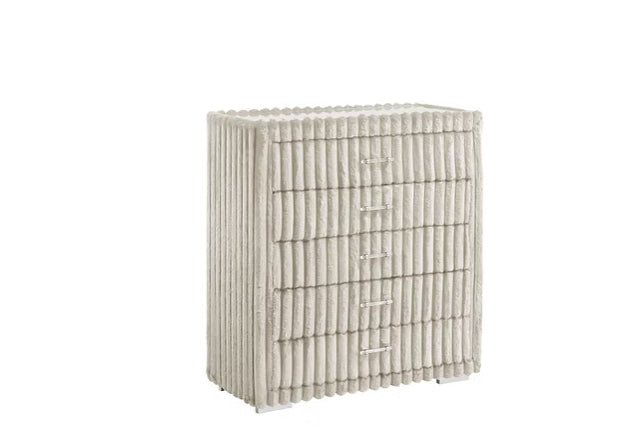 Micah Corduroy Bedroom Set — Glass-Top Storage Pieces