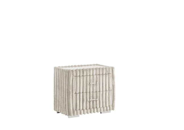 Micah Corduroy Bedroom Set — Glass-Top Storage Pieces