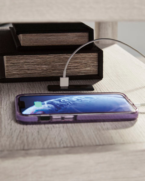 Fendenmore Chairside End Table — Storage & USB, 2 Colors