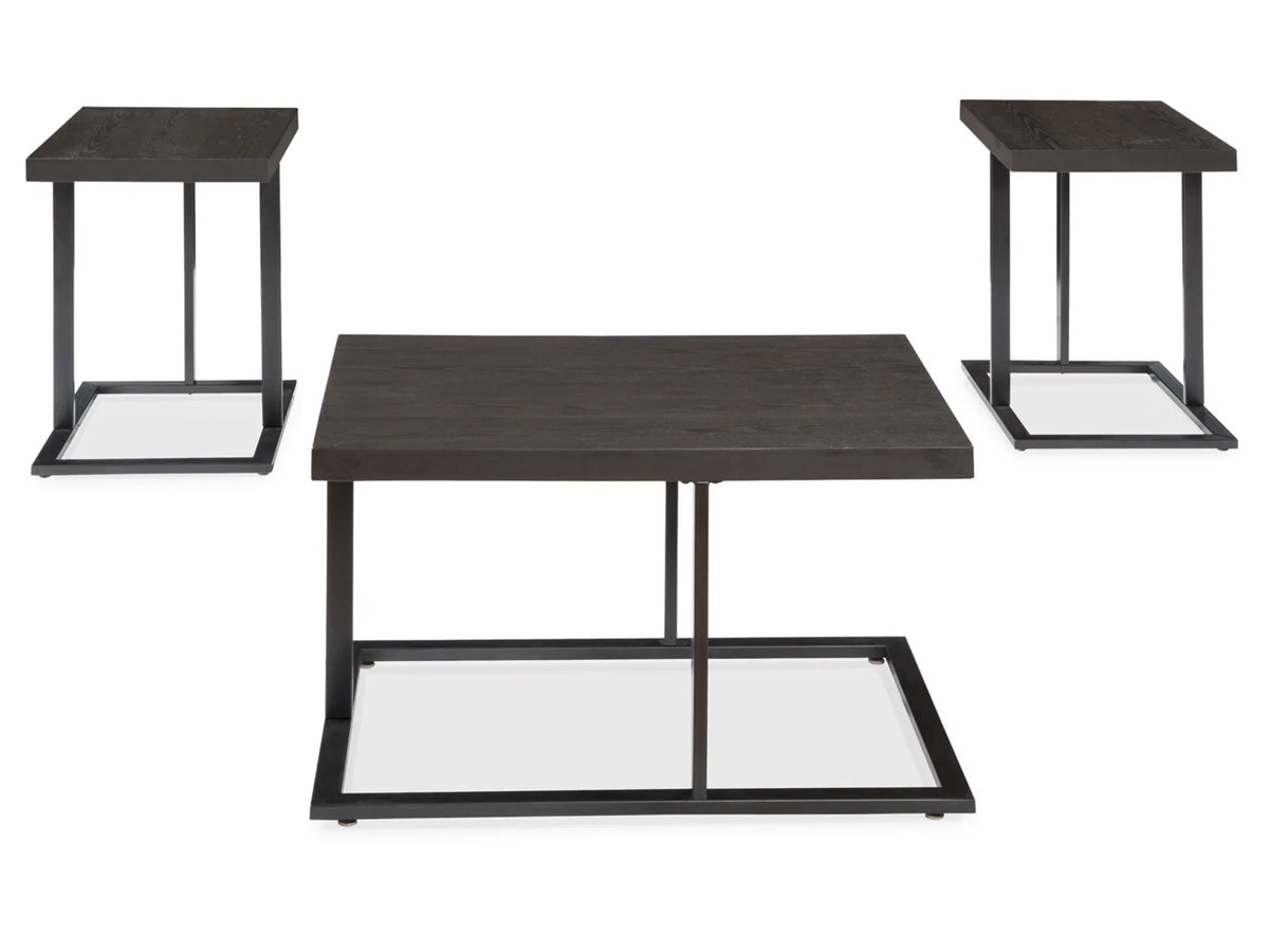 Airdon Bronze Coffee Table Set — Cantilever Design