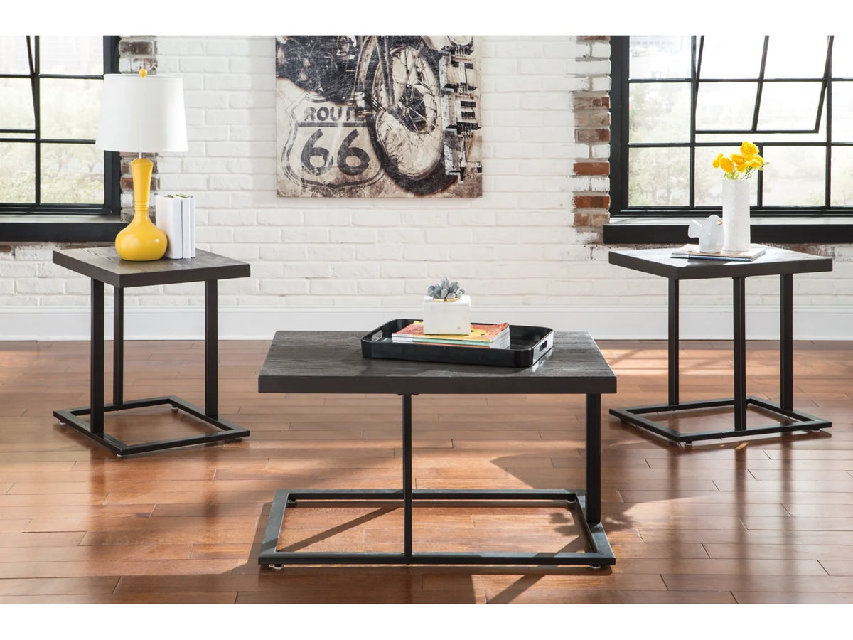 Airdon Bronze Coffee Table Set — Cantilever Design