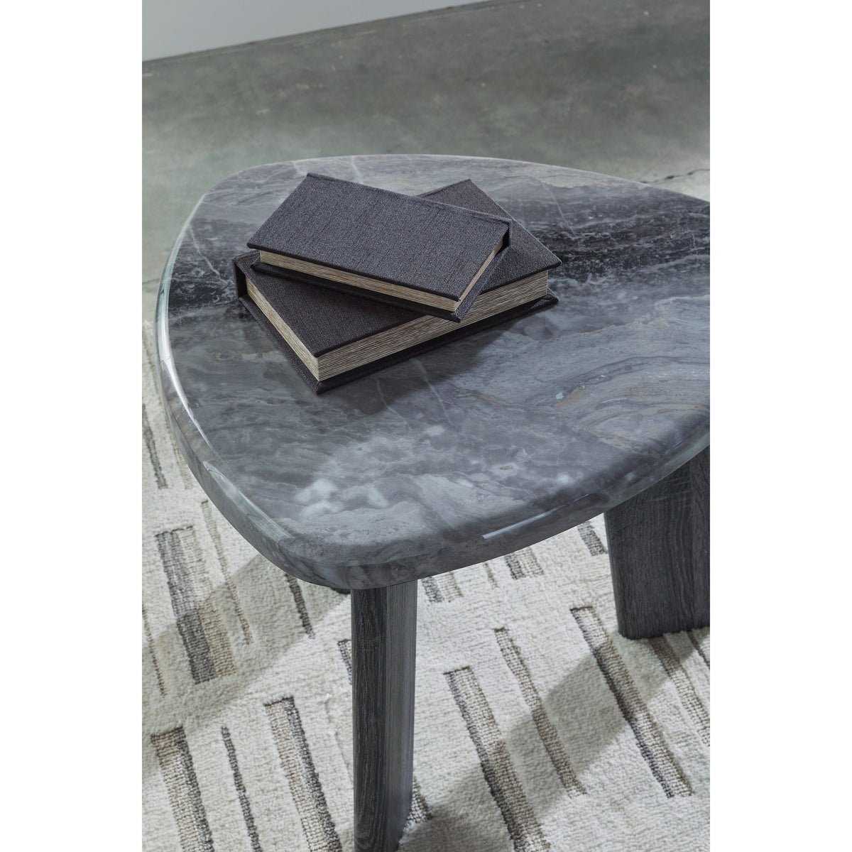 Bluebond Gray Coffee Table Set — Faux Marble Top