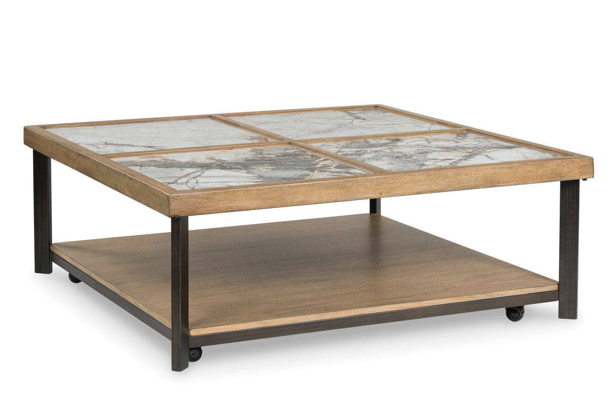Montia Sintered Stone End Table — Rolling Casters