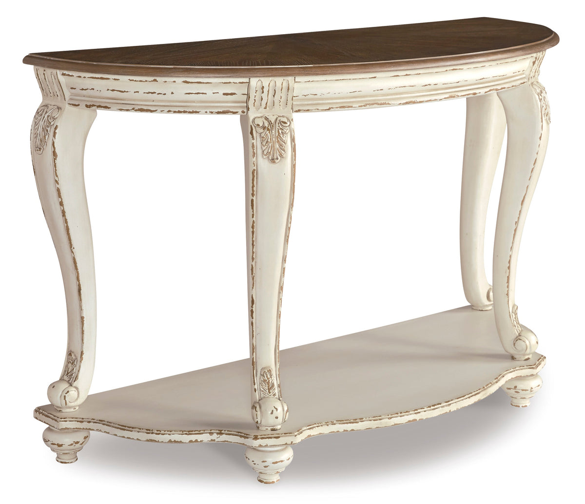 Realyn Chipped White Cottage Coffee Table Set