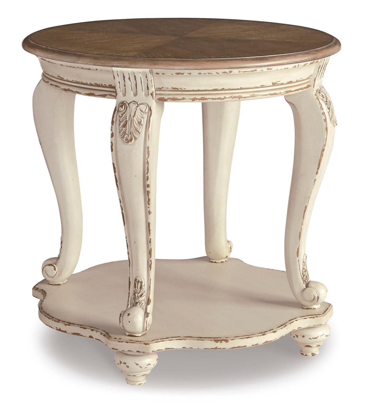 Realyn Chipped White Cottage Coffee Table Set