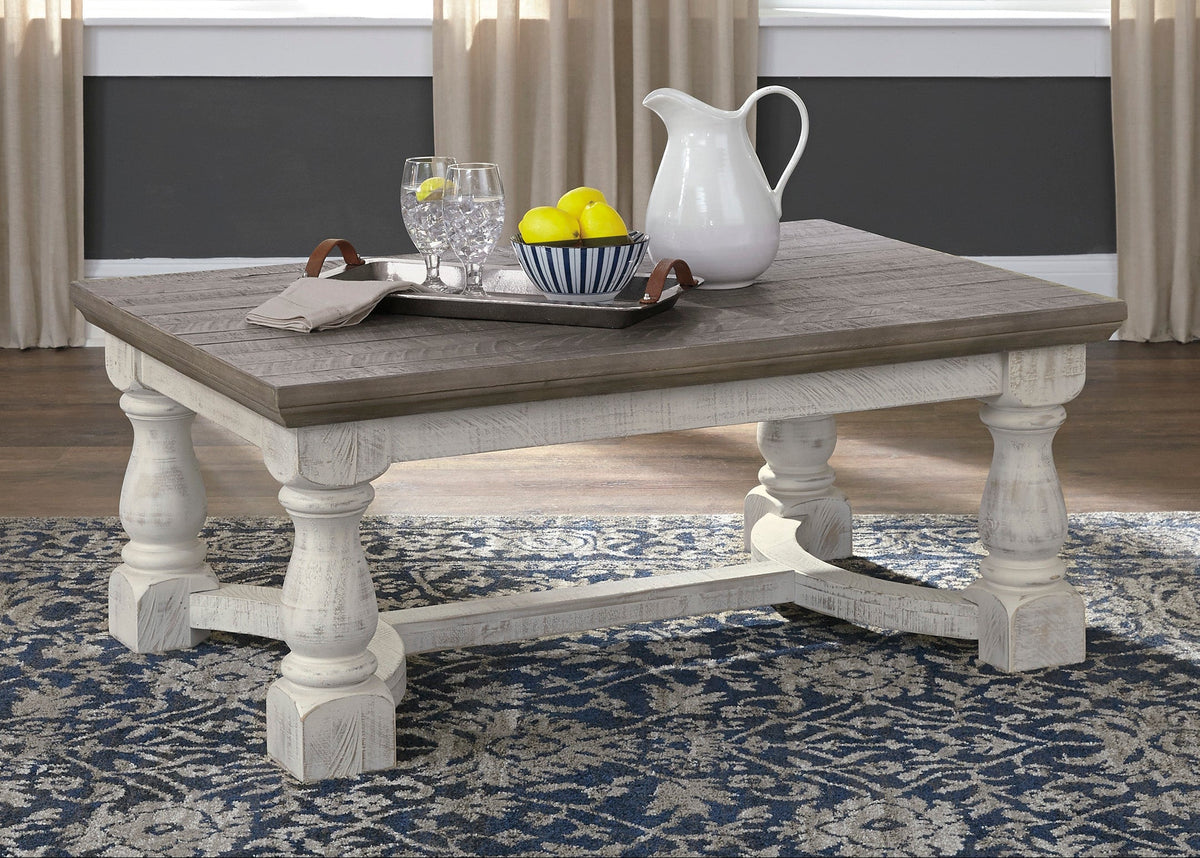 Havalance Gray & White Cocktail Table