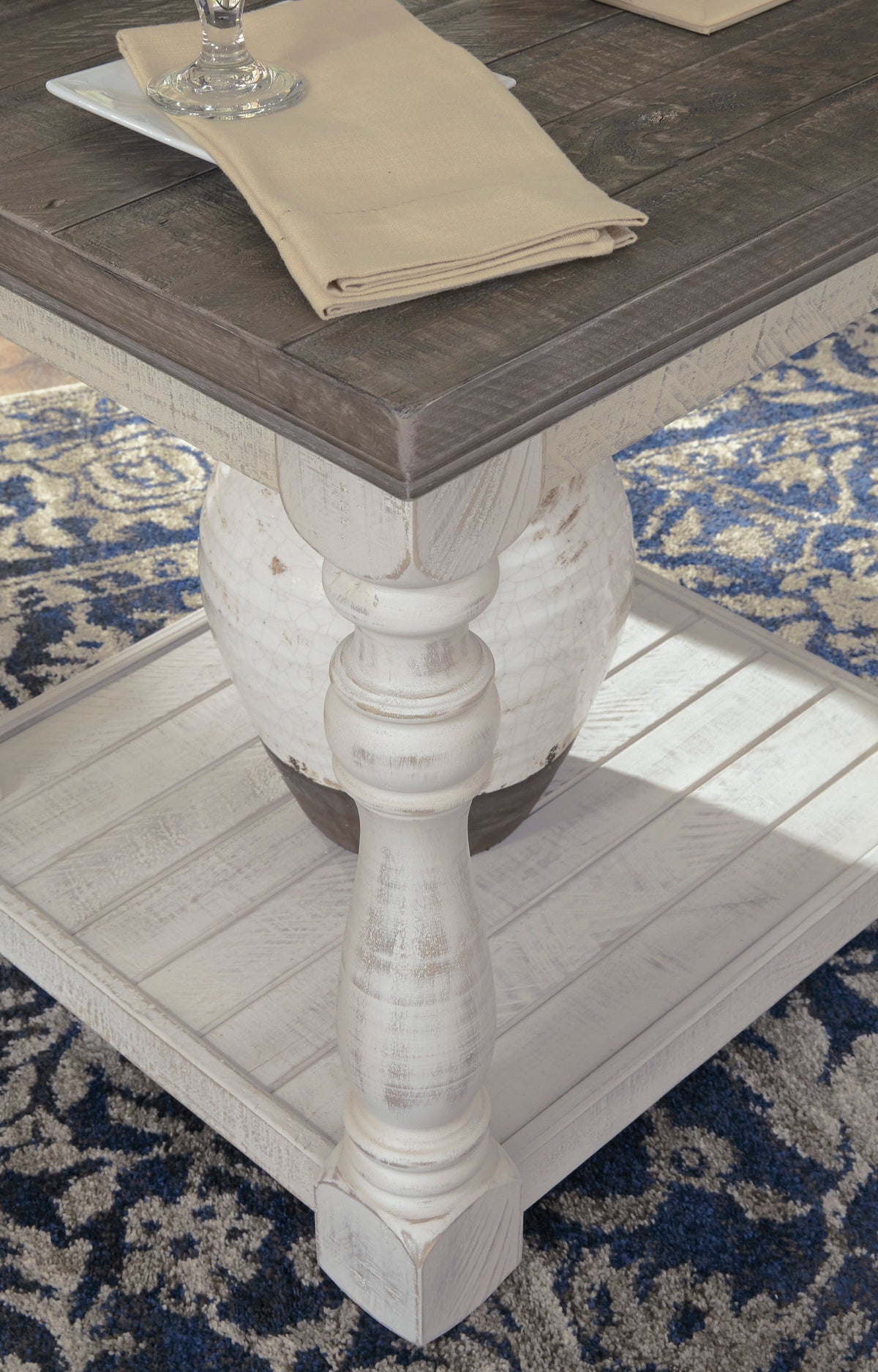 Havalance Gray & White Cocktail Table
