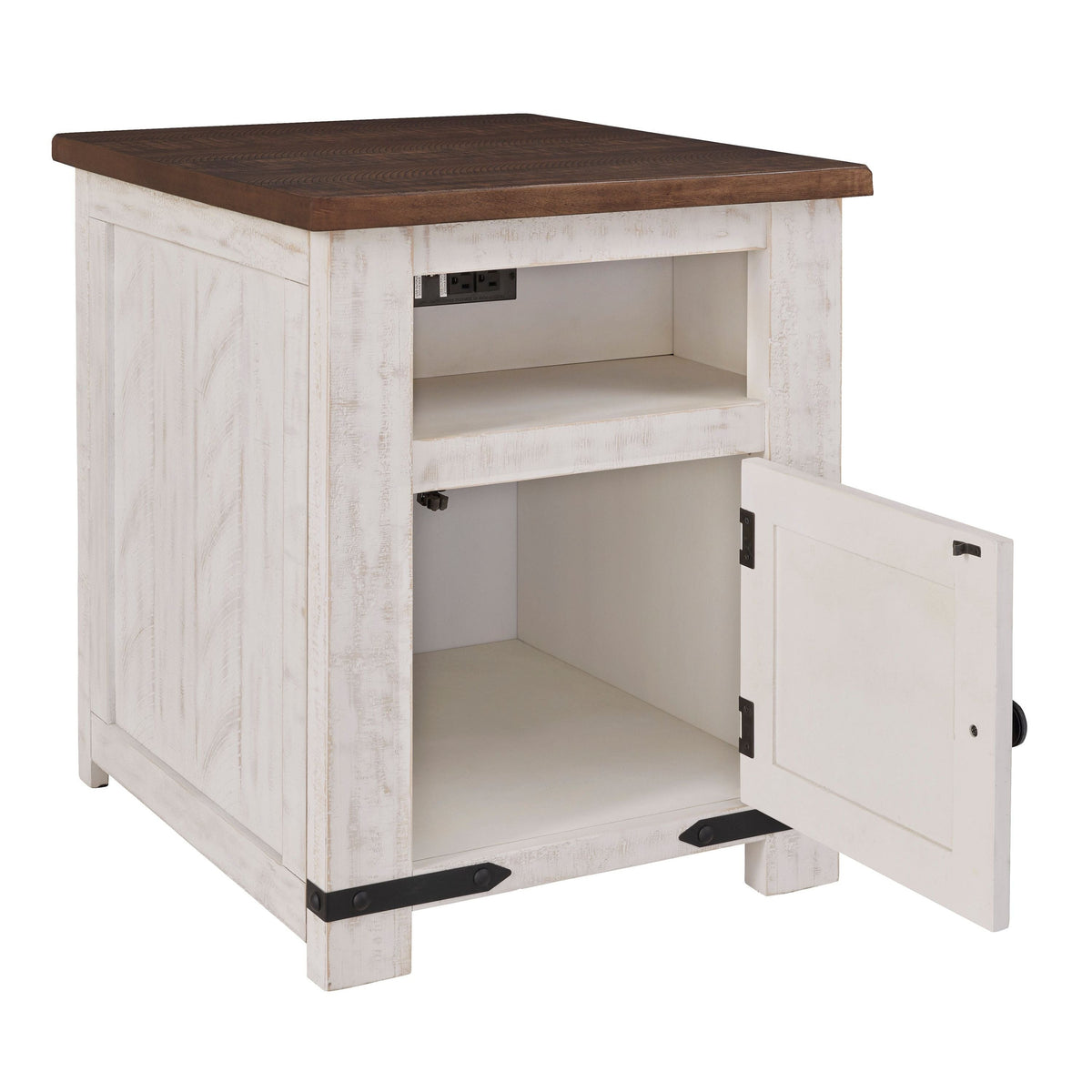 Wystfield White and Brown End Table