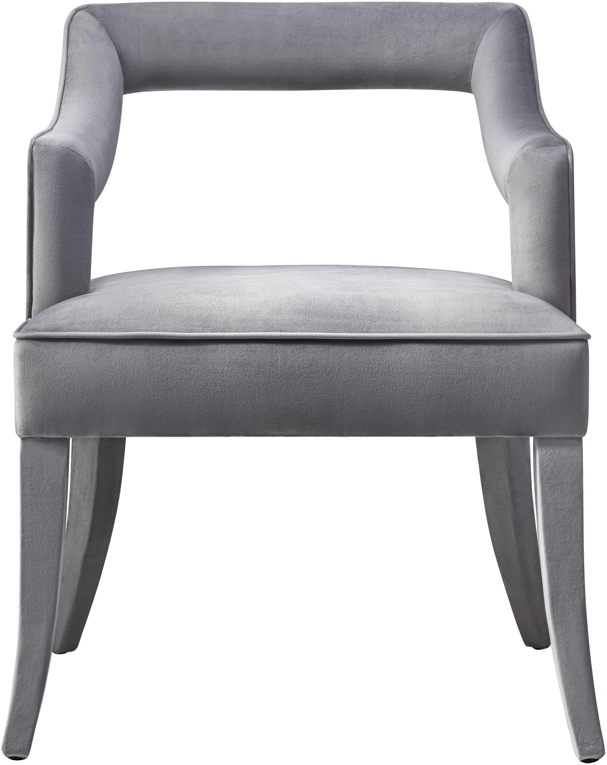 Tiffany Grey Velvet Chair - UK