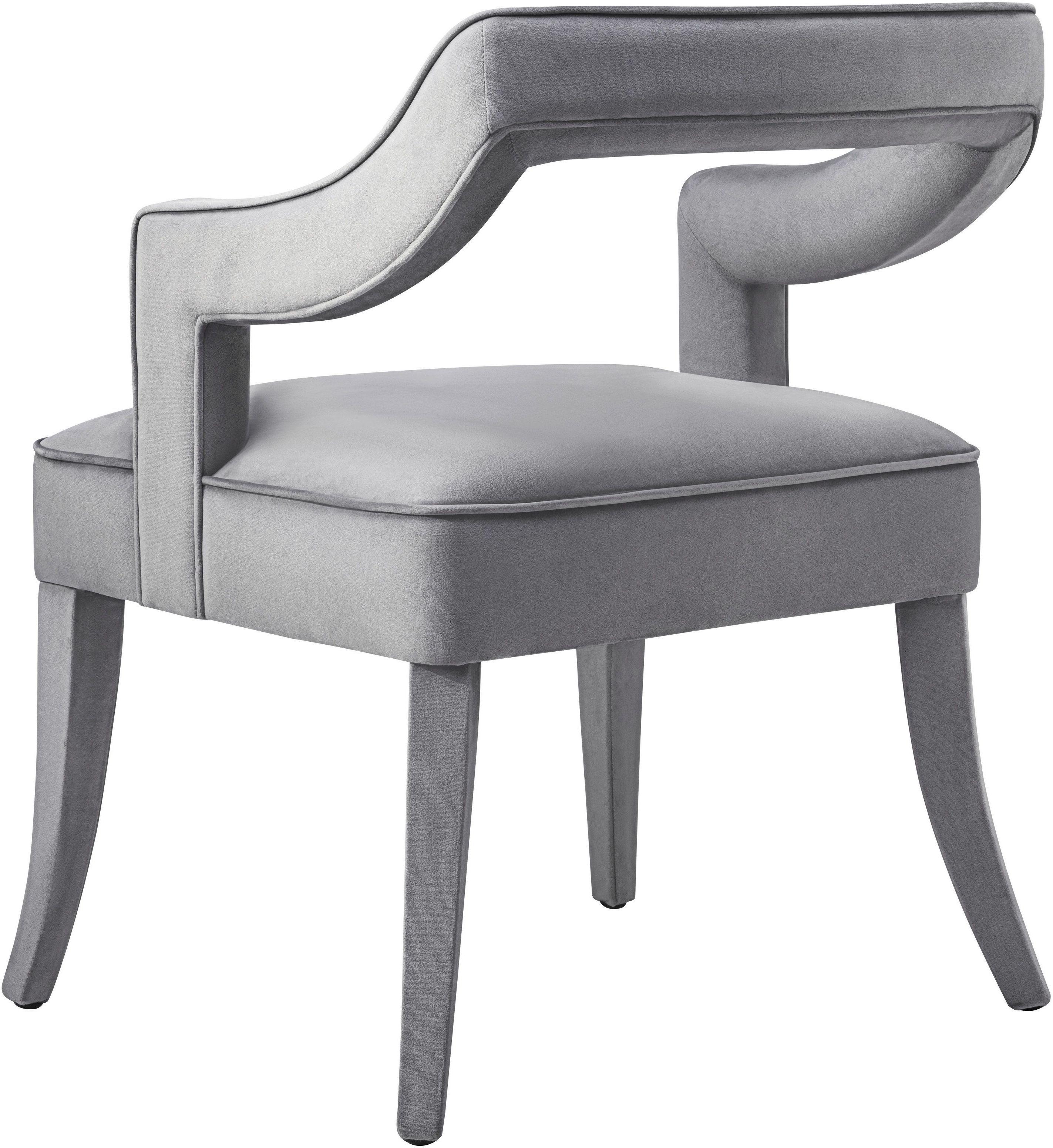 Tiffany Grey Velvet Chair - UK