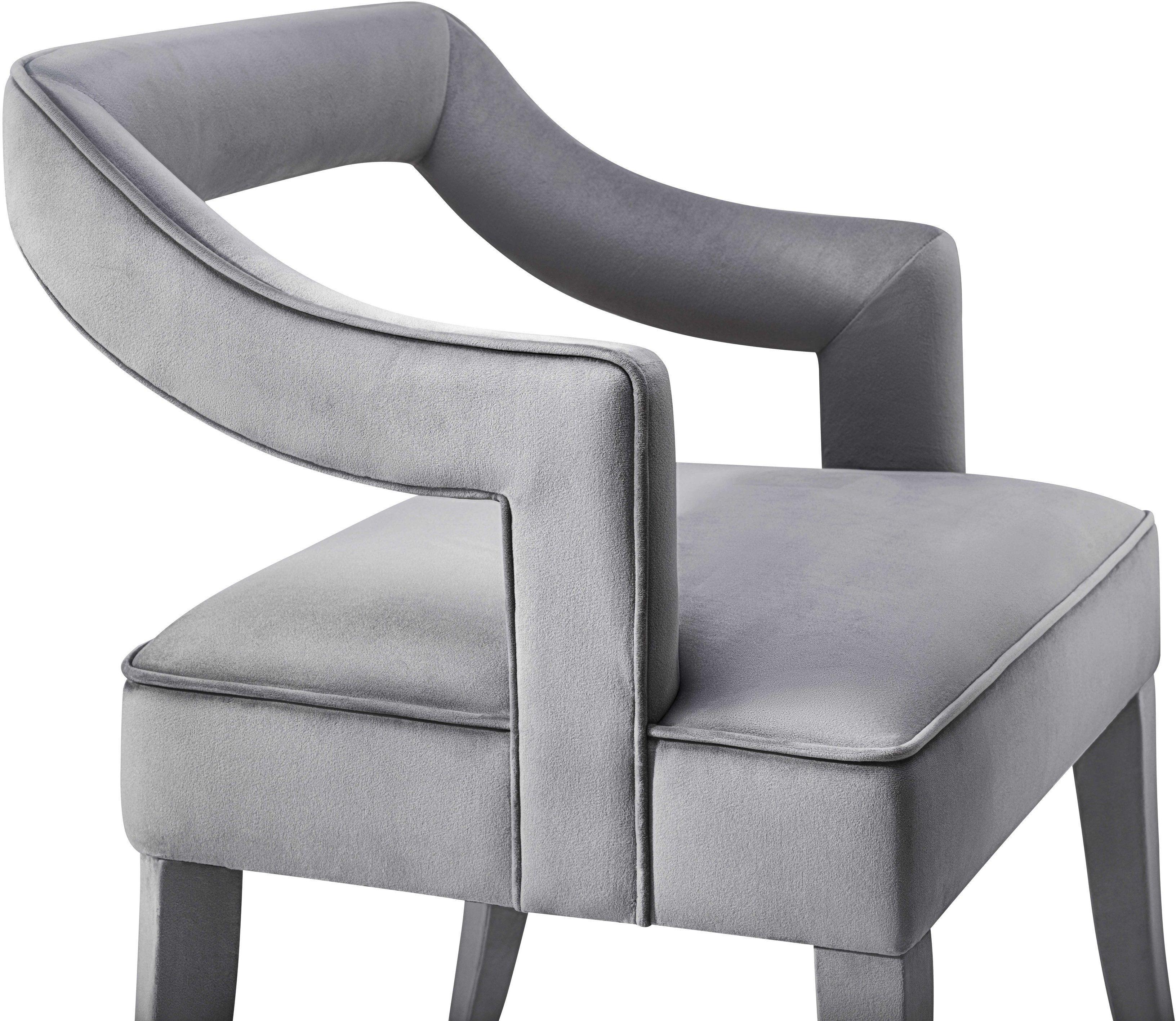 Tiffany Grey Velvet Chair - UK