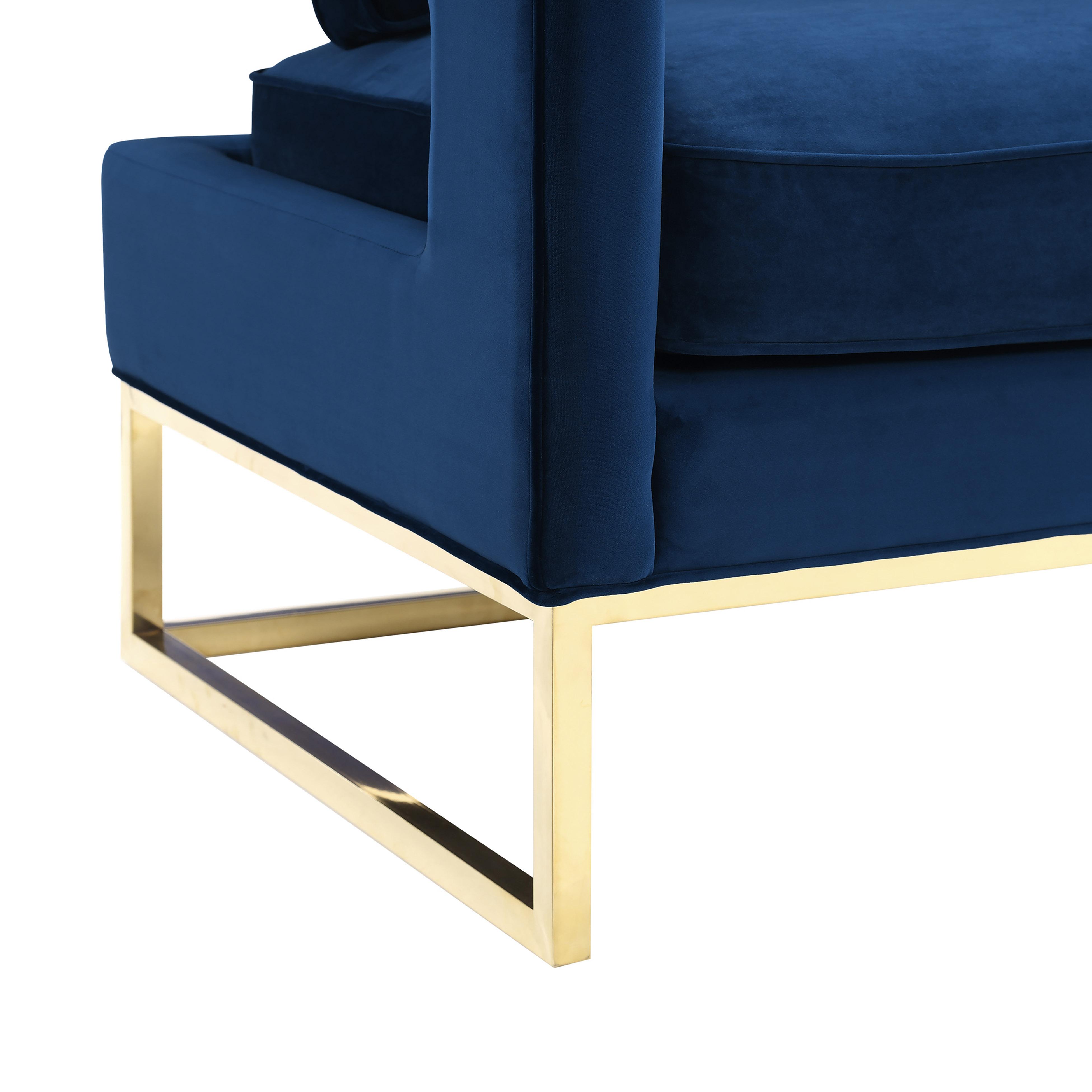 Avery Navy Velvet Chair - UK