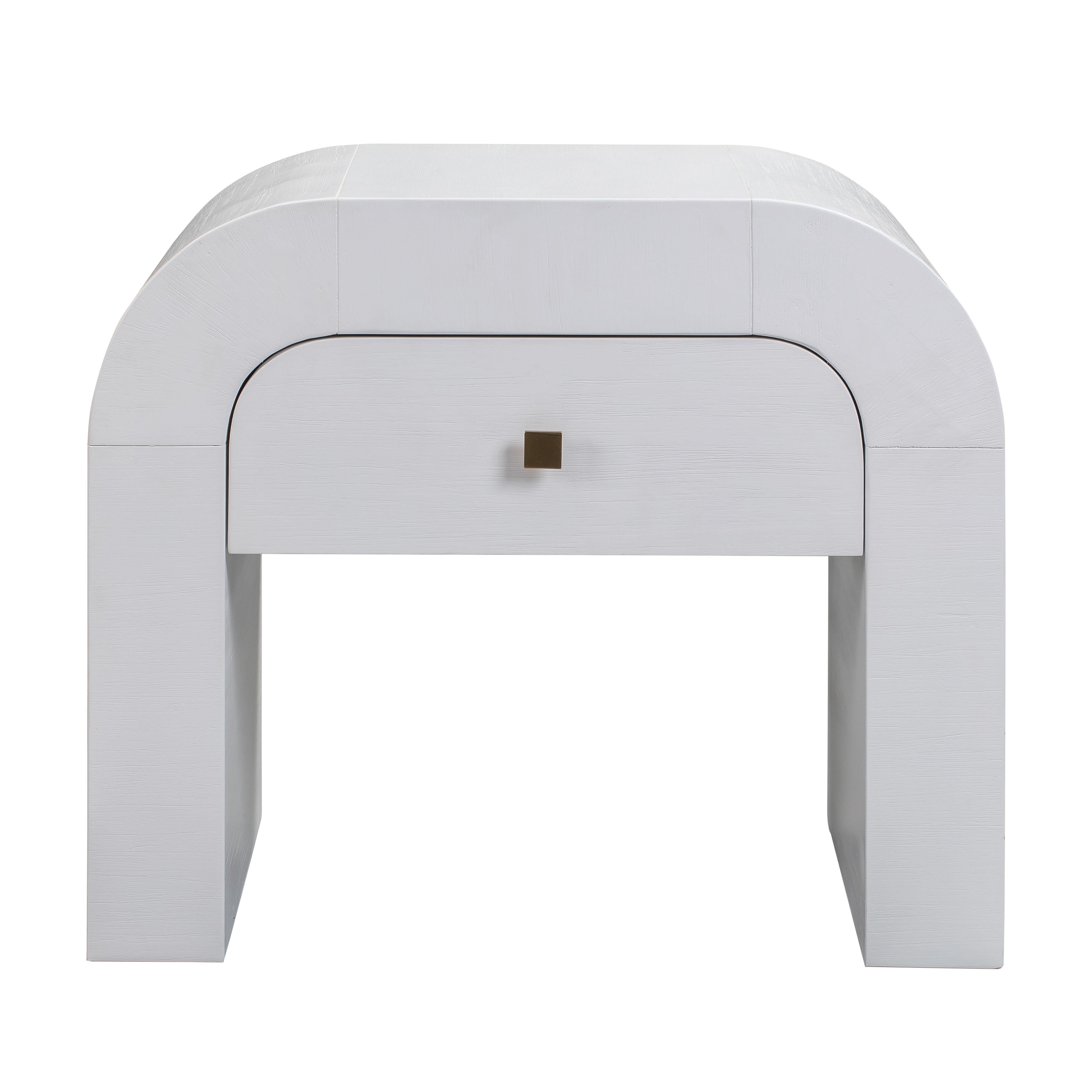 Hump White Nightstand - UK