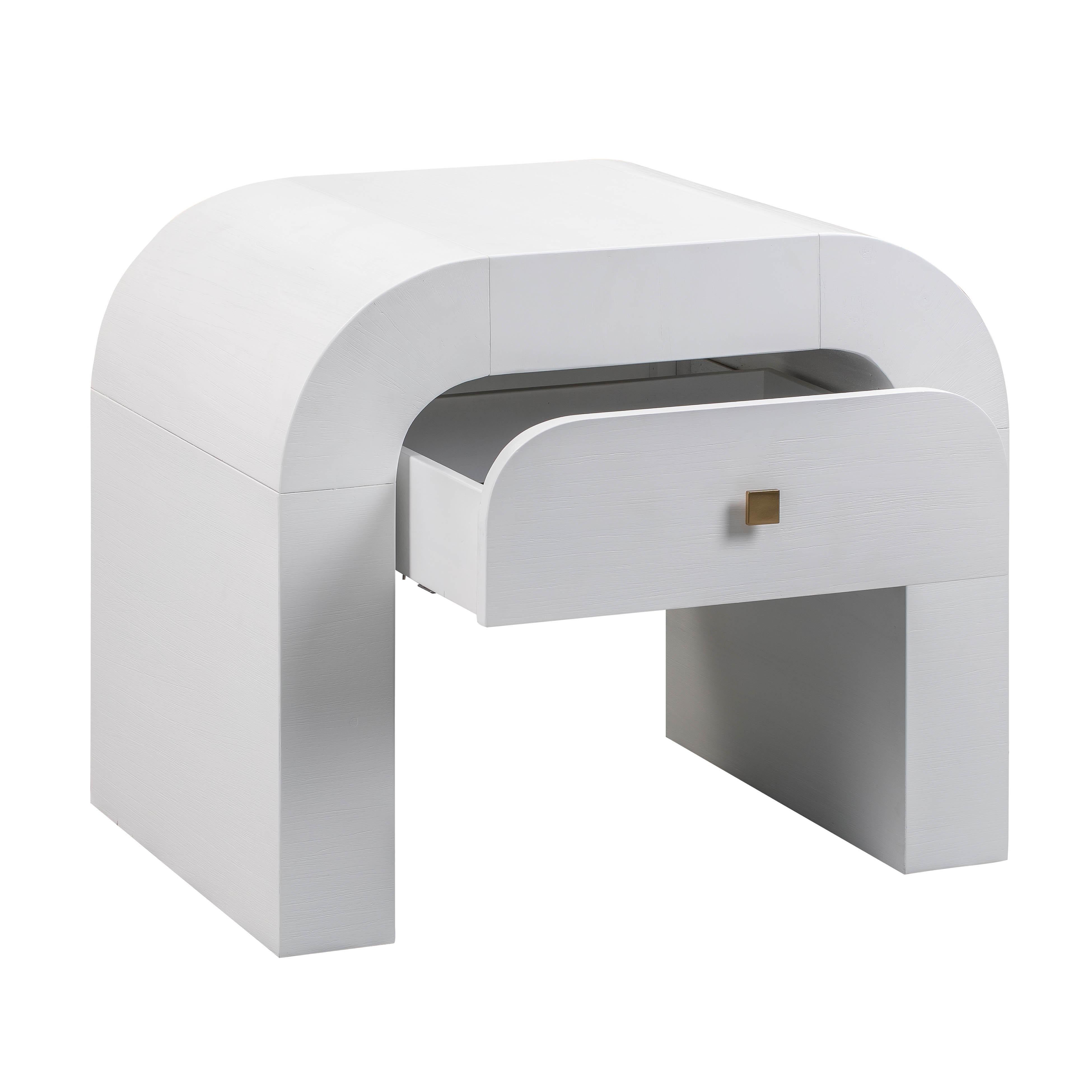 Hump White Nightstand - UK